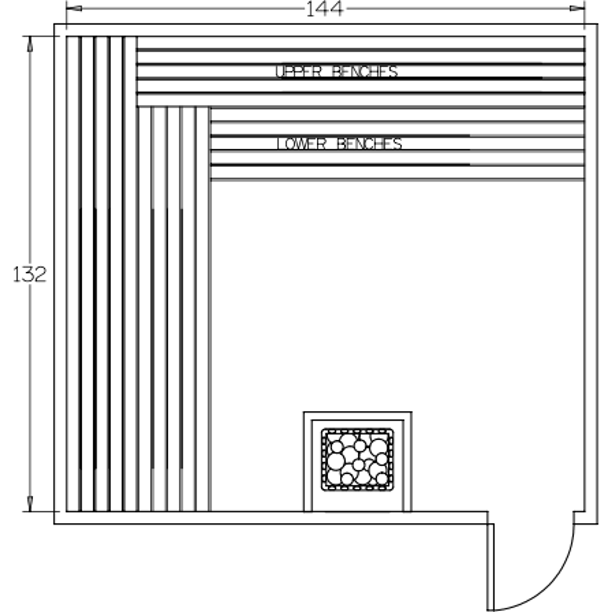 Finnish Sauna Builders 11' x 12' x 7' Pre-Cut Sauna Kit