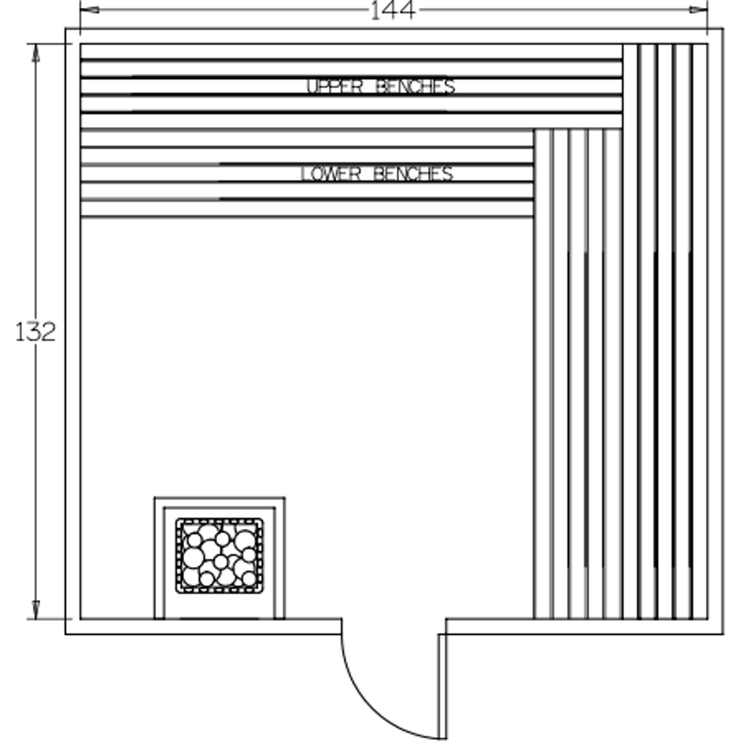 Finnish Sauna Builders 11' x 12' x 7' Pre-Cut Sauna Kit