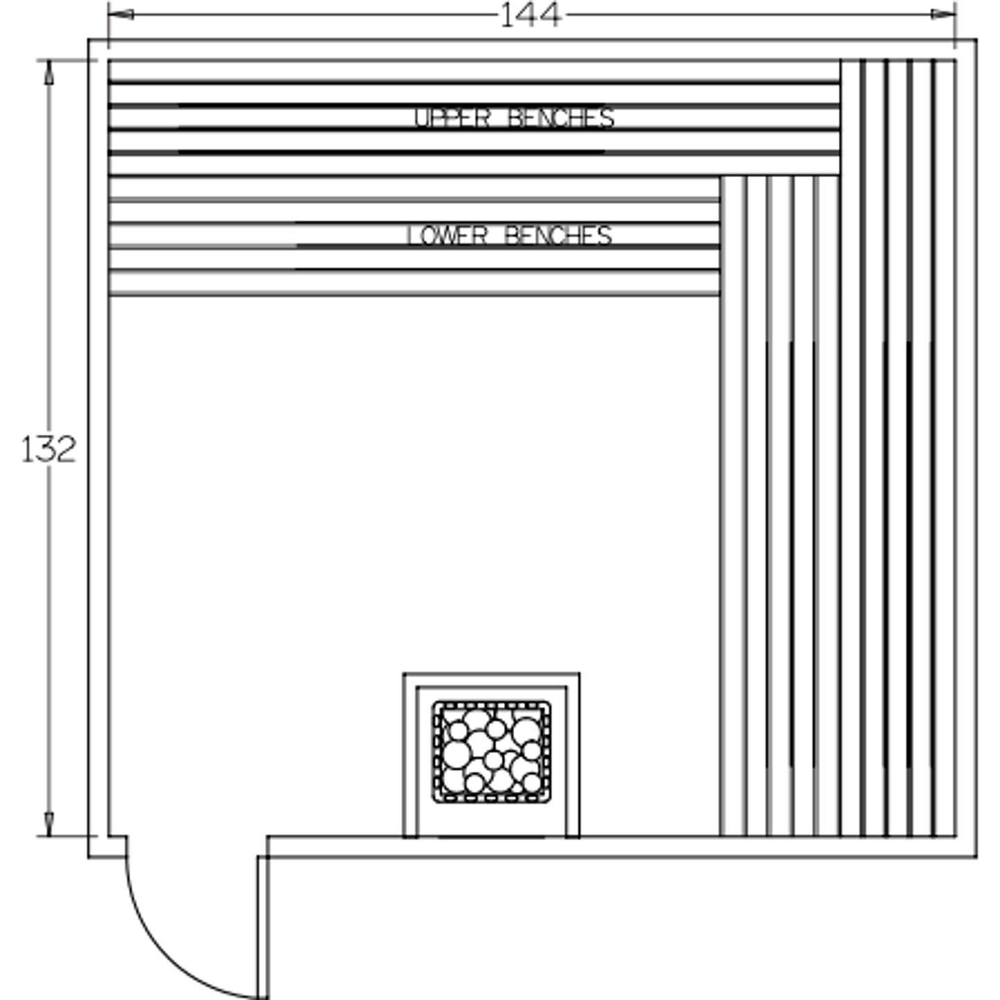 Finnish Sauna Builders 11' x 12' x 7' Pre-Cut Sauna Kit