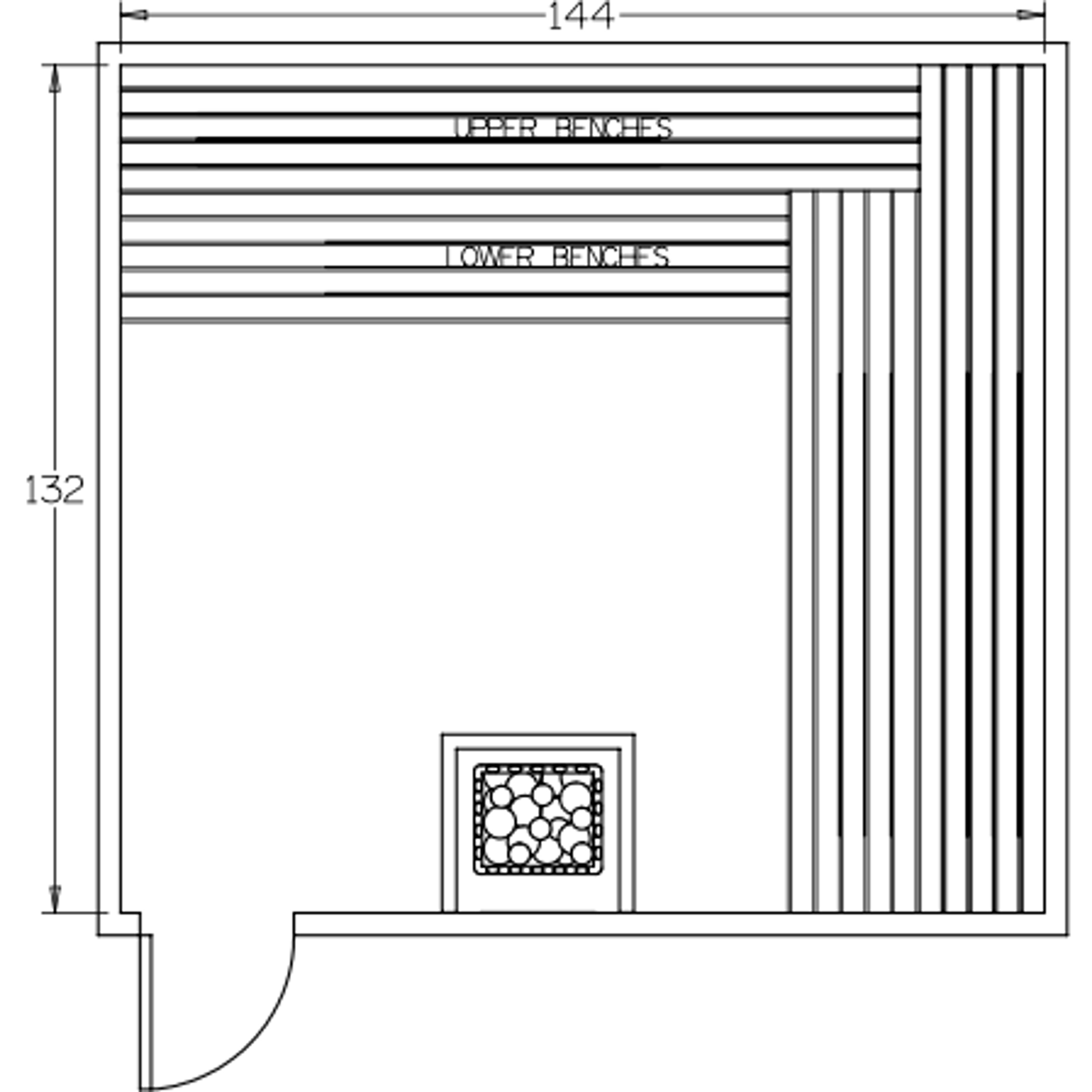 Finnish Sauna Builders 11' x 12' x 7' Pre-Cut Sauna Kit