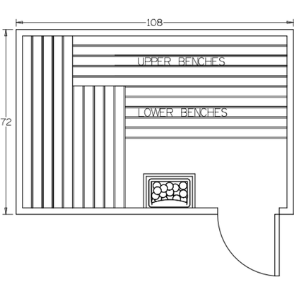 Finnish Sauna Builders 6' x 9' x 7' Pre-Built Indoor Sauna Kit Clear Cedar / Option 1 Finnish Sauna Builders ScreenShot2022-10-04at4.17.28PM.png