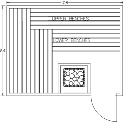 Finnish Sauna Builders 7' x 9' x 7' Pre-Built Indoor Sauna Kit Clear Cedar / Option 1 Finnish Sauna Builders ScreenShot2022-10-04at4.46.11PM.png