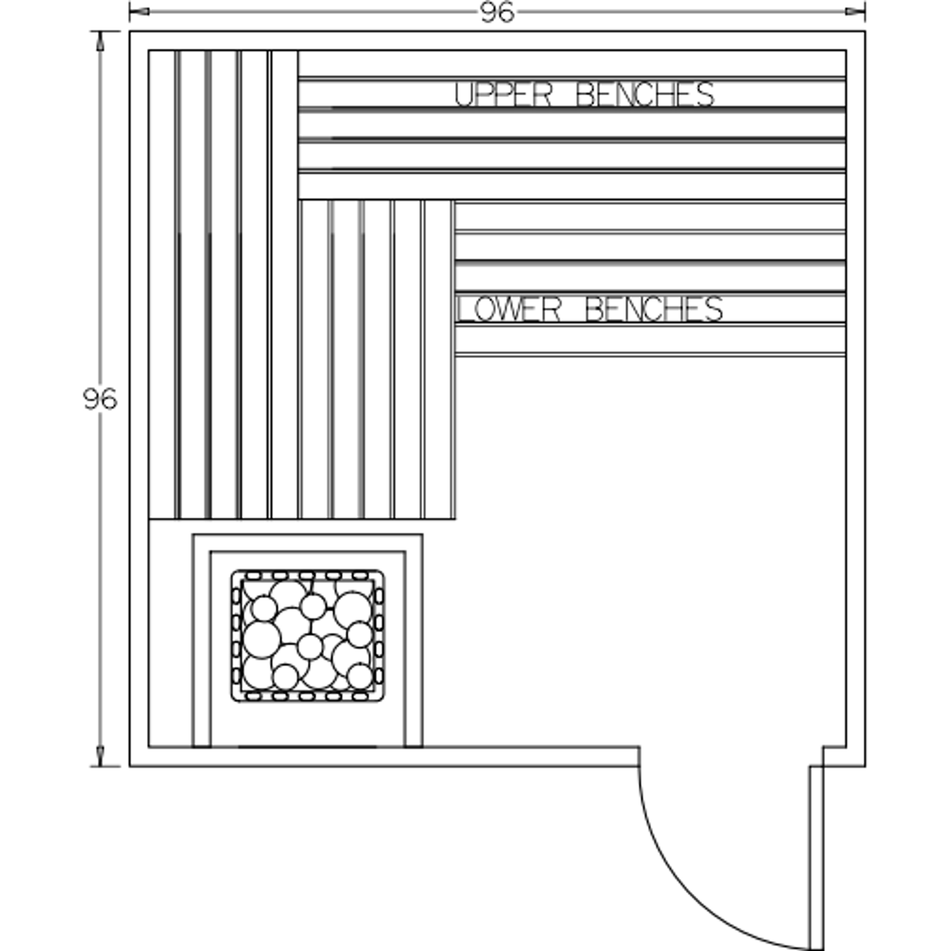 Finnish Sauna Builders 8' x 8' x 7' Pre-Built Indoor Sauna Kit Clear Cedar / Option 1 Finnish Sauna Builders ScreenShot2022-10-04at4.51.54PM.png
