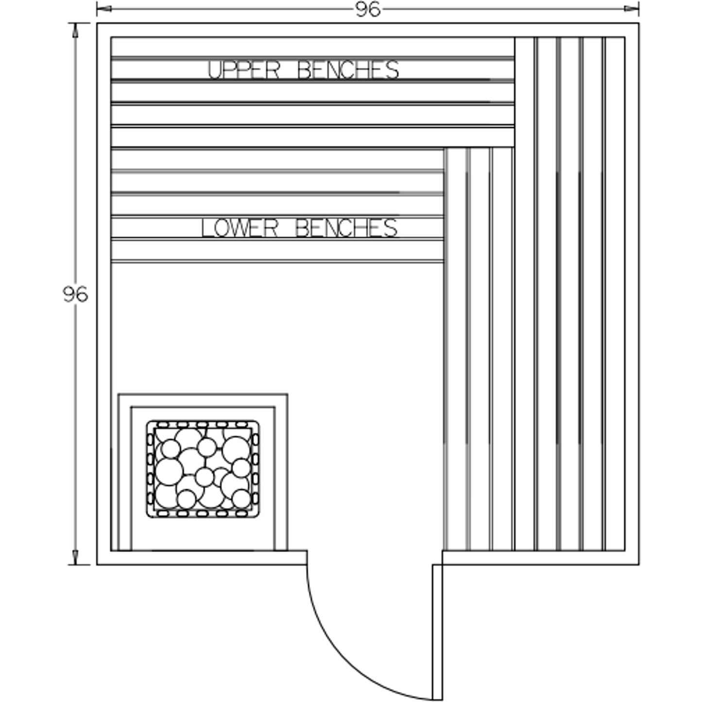 Finnish Sauna Builders 8' x 8' x 7' Pre-Built Indoor Sauna Kit Clear Cedar / Option 3 Finnish Sauna Builders ScreenShot2022-10-04at4.52.10PM.png