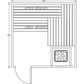 Finnish Sauna Builders 8' x 8' x 7' Pre-Built Indoor Sauna Kit Clear Cedar / Option 5 Finnish Sauna Builders ScreenShot2022-10-04at4.52.25PM.png