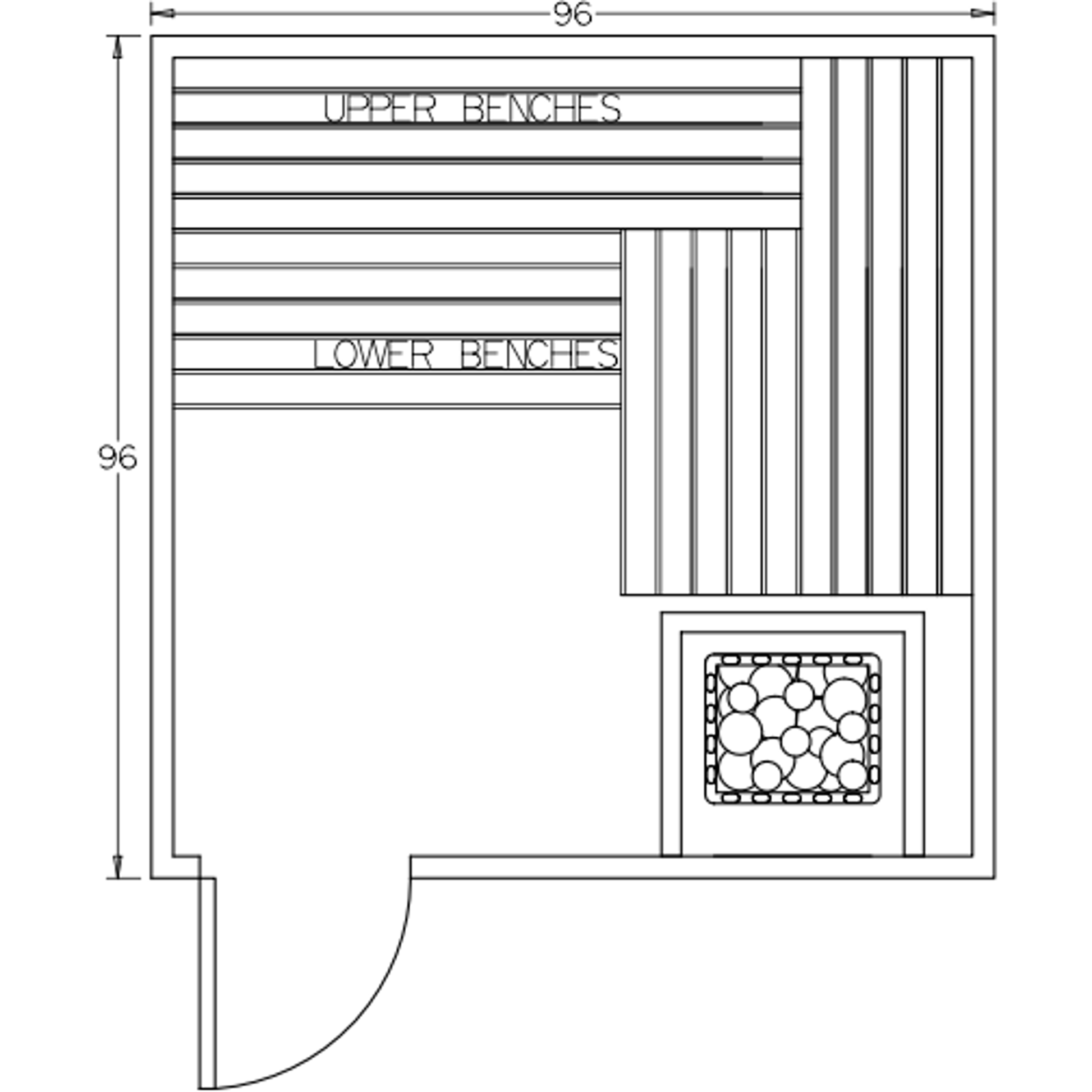 Finnish Sauna Builders 8' x 8' x 7' Pre-Built Indoor Sauna Kit Clear Cedar / Option 6 Finnish Sauna Builders ScreenShot2022-10-04at4.52.33PM.png