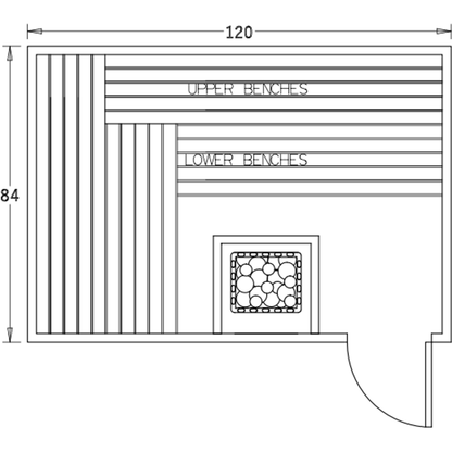 Finnish Sauna Builders 7' x 10' x 7' Pre-Built Indoor Sauna Kit Clear Cedar / Option 1 Finnish Sauna Builders ScreenShot2022-10-04at5.01.27PM.png