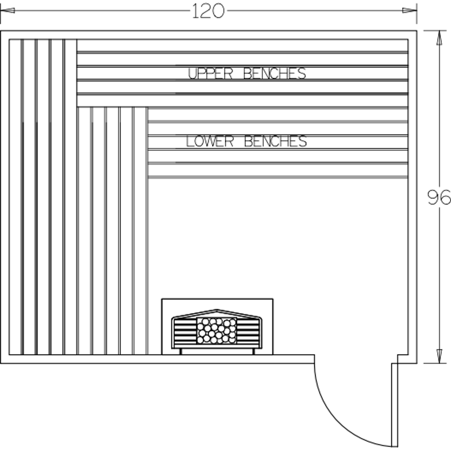 Finnish Sauna Builders 8' x 10' x 7' Pre-Built Indoor Sauna Kit Clear Cedar / Option 1 Finnish Sauna Builders ScreenShot2022-10-04at5.05.10PM.png