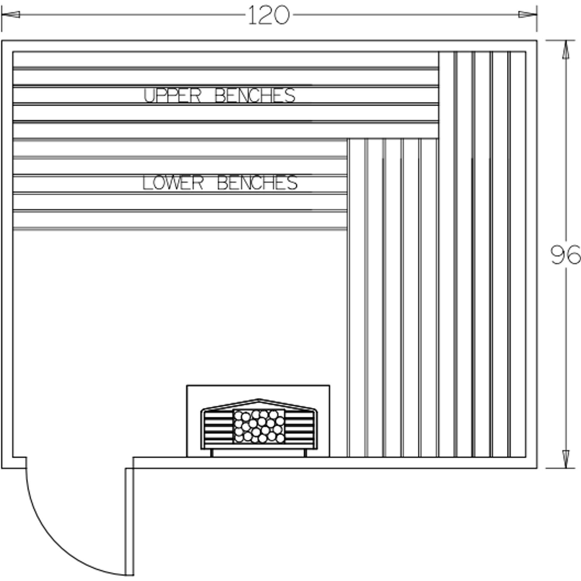 Finnish Sauna Builders 8' x 10' x 7' Pre-Built Indoor Sauna Kit Clear Cedar / Option 5 Finnish Sauna Builders ScreenShot2022-10-04at5.05.37PM.png