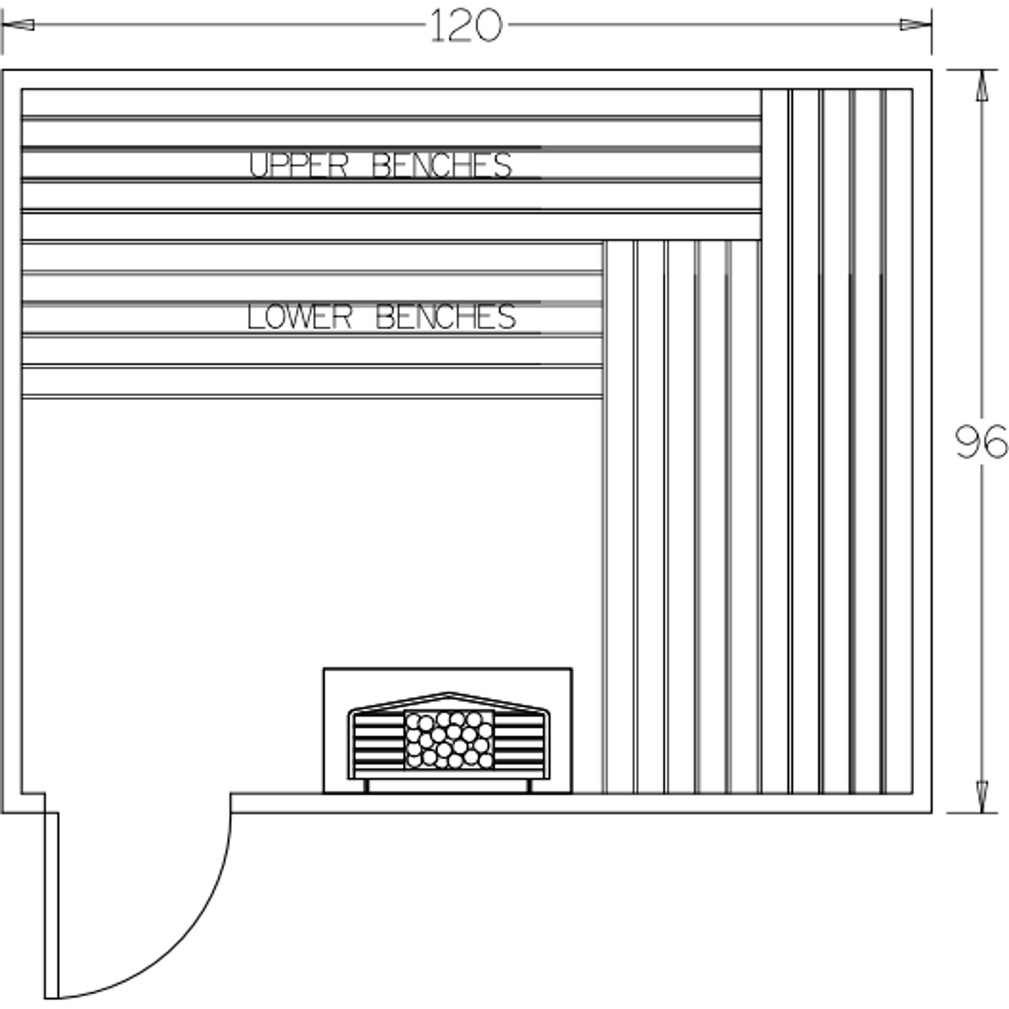 Finnish Sauna Builders 8' x 10' x 7' Pre-Built Indoor Sauna Kit Clear Cedar / Option 6 Finnish Sauna Builders ScreenShot2022-10-04at5.05.48PM.png