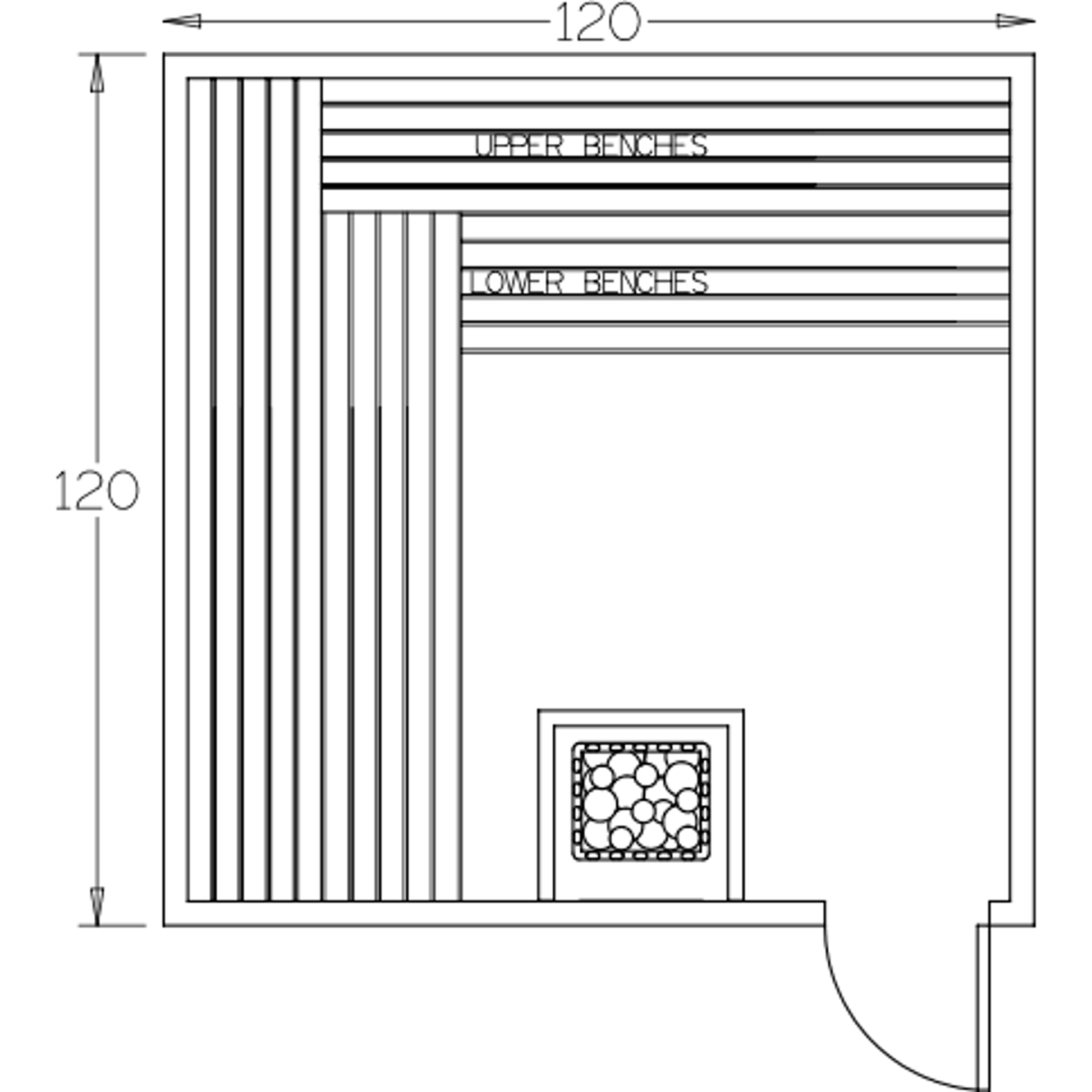 Finnish Sauna Builders 10' x 10' x 7' Pre-Built Indoor Sauna Kit Clear Cedar / Option 1 Finnish Sauna Builders ScreenShot2022-10-05at4.06.11PM.png