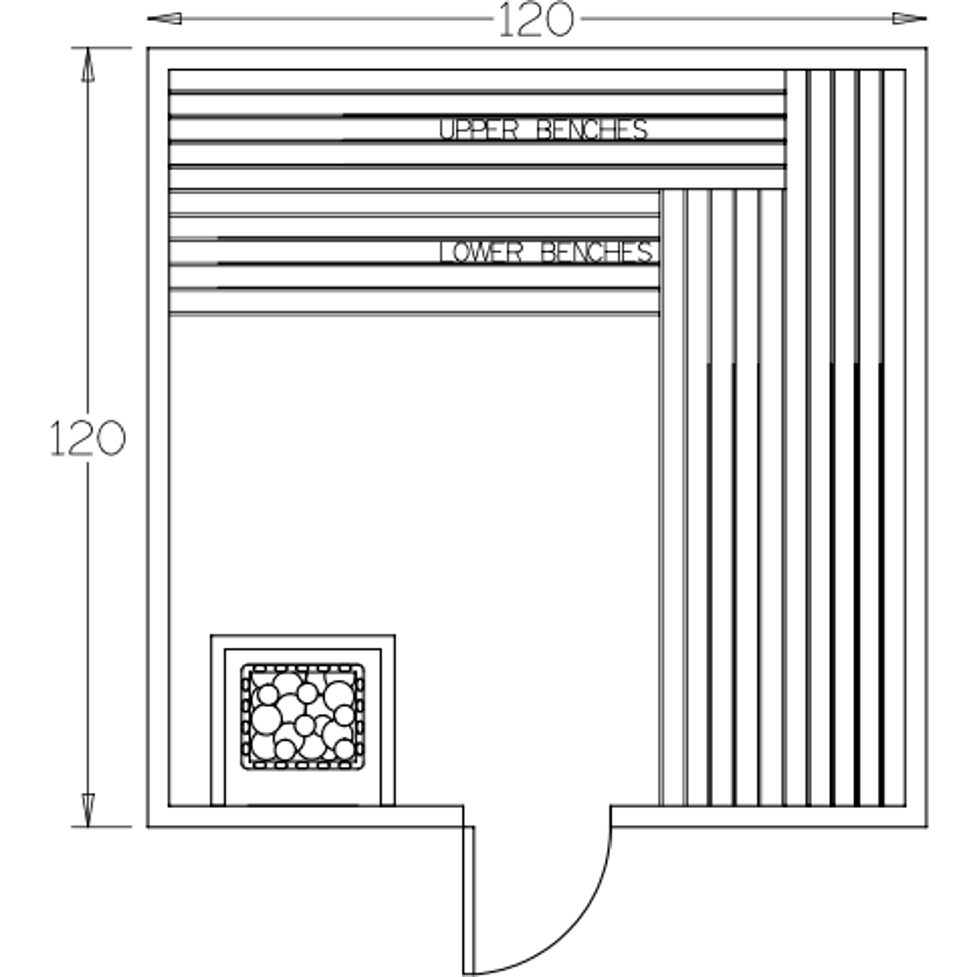 Finnish Sauna Builders 10' x 10' x 7' Pre-Built Indoor Sauna Kit Clear Cedar / Option 4 Finnish Sauna Builders ScreenShot2022-10-05at4.06.31PM.png