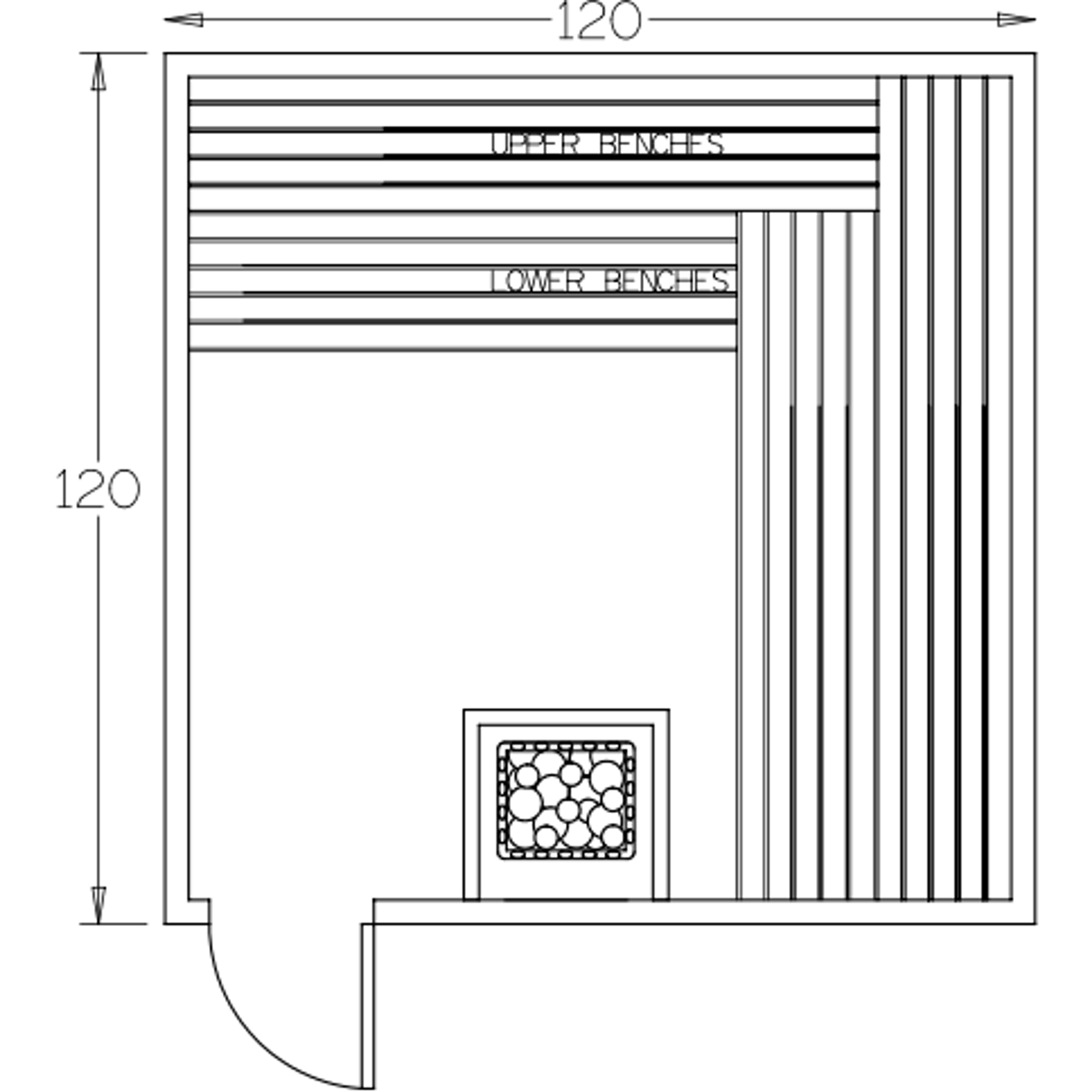 Finnish Sauna Builders 10' x 10' x 7' Pre-Built Indoor Sauna Kit Clear Cedar / Option 5 Finnish Sauna Builders ScreenShot2022-10-05at4.06.38PM.png