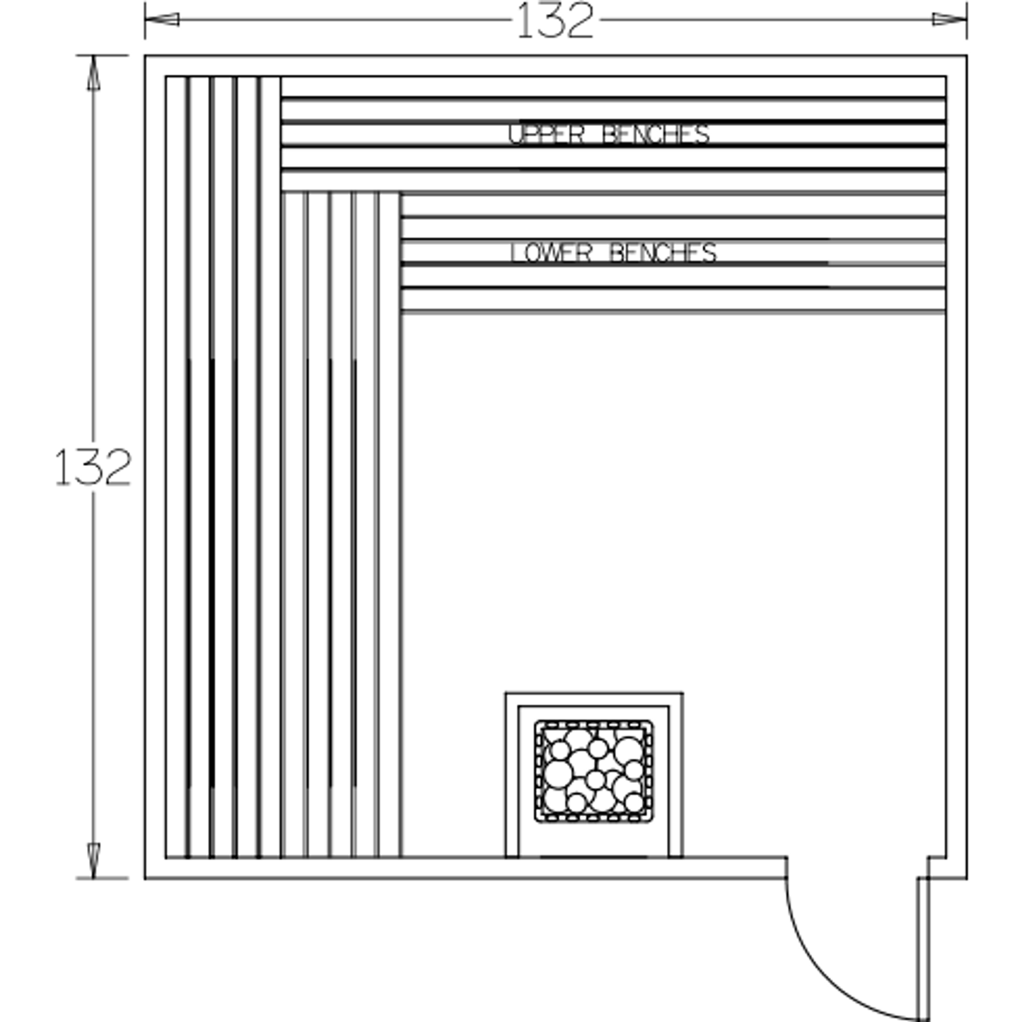 Finnish Sauna Builders 11' x 11' x 7' Pre-Built Indoor Sauna Kit Clear Cedar / Option 2 Finnish Sauna Builders ScreenShot2022-10-05at4.54.34PM.png