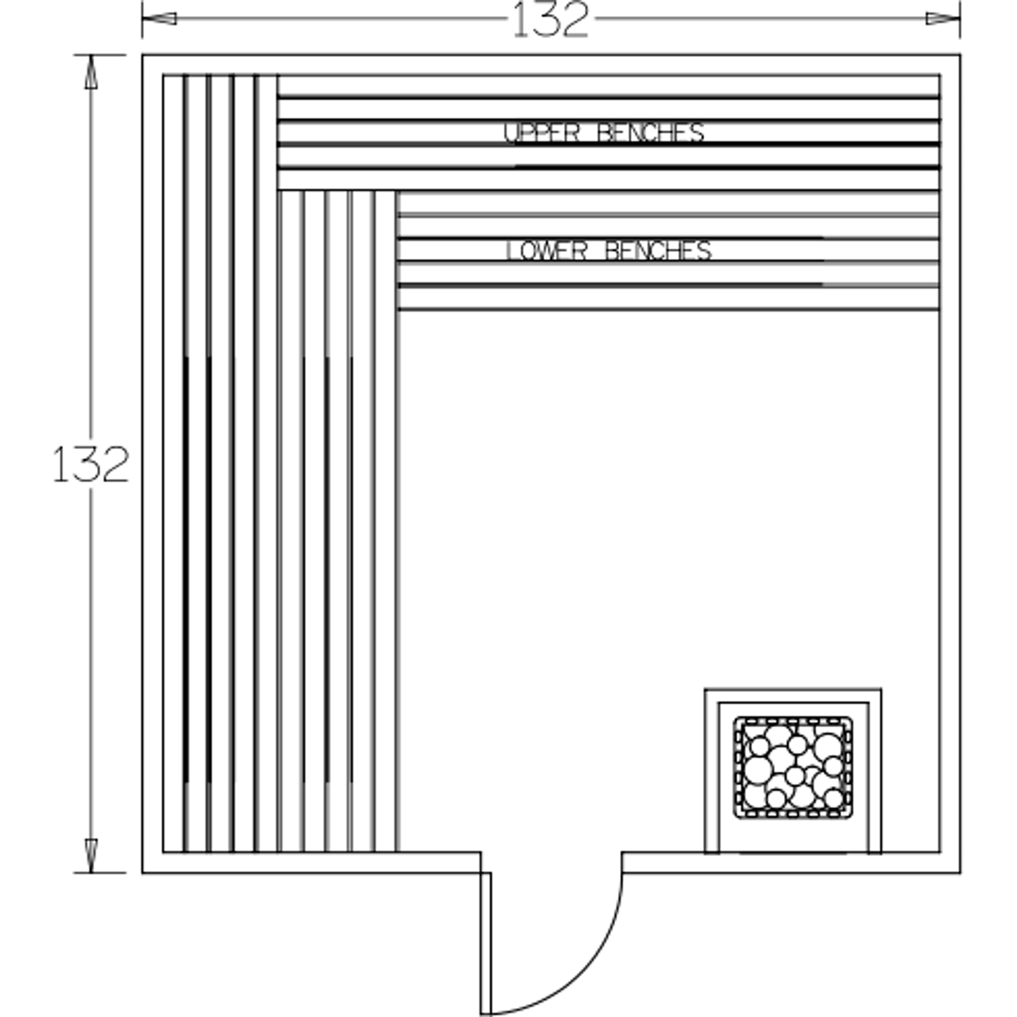 Finnish Sauna Builders 11' x 11' x 7' Pre-Built Indoor Sauna Kit Clear Cedar / Option 4 Finnish Sauna Builders ScreenShot2022-10-05at4.54.46PM.png