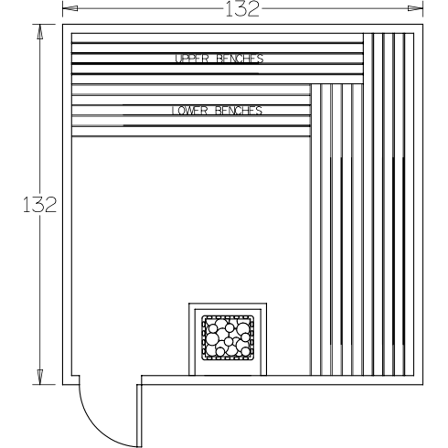 Finnish Sauna Builders 11' x 11' x 7' Pre-Built Indoor Sauna Kit Clear Cedar / Option 5 Finnish Sauna Builders ScreenShot2022-10-05at4.54.52PM.png