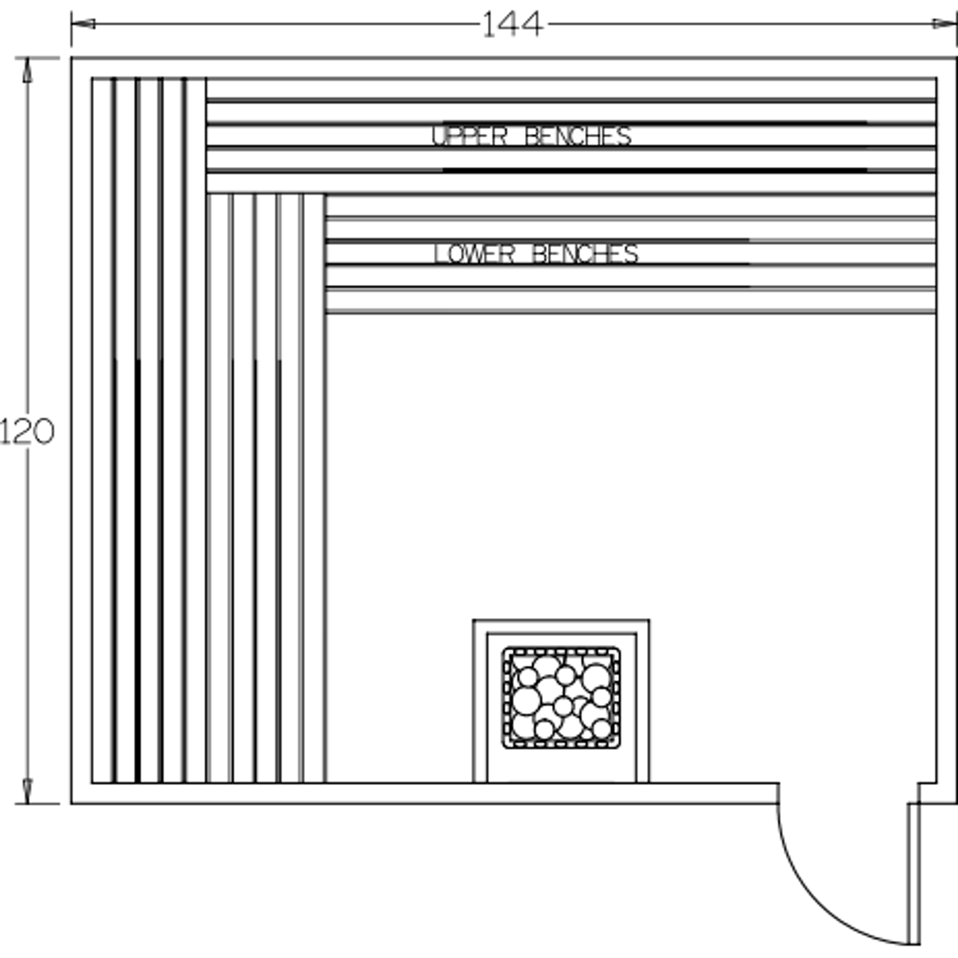 Finnish Sauna Builders 10' x 12' x 7' Pre-Built Indoor Sauna Kit Clear Cedar / Option 1 Finnish Sauna Builders ScreenShot2022-10-05at5.11.55PM.png