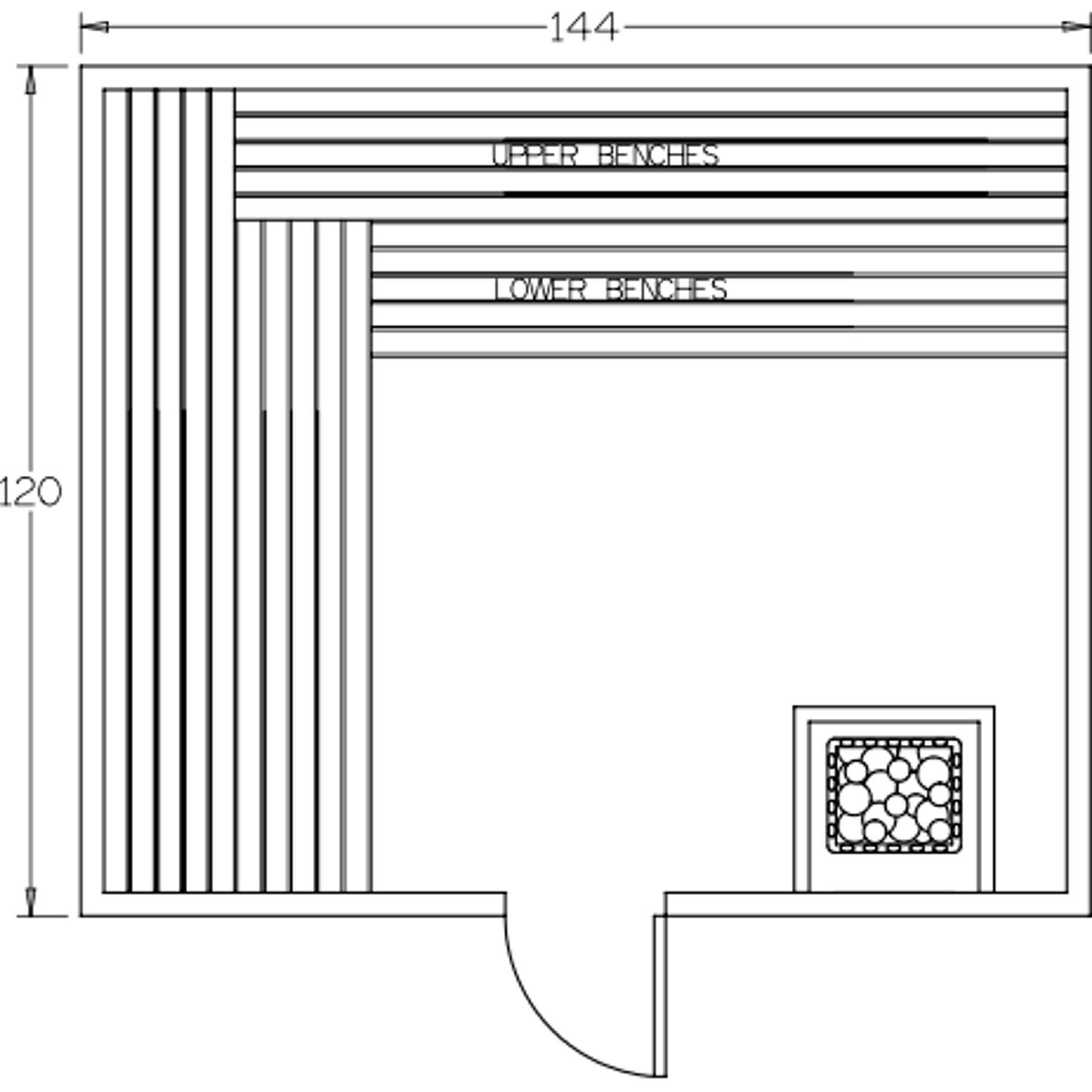 Finnish Sauna Builders 10' x 12' x 7' Pre-Built Indoor Sauna Kit Clear Cedar / Option 3 Finnish Sauna Builders ScreenShot2022-10-05at5.12.09PM.png
