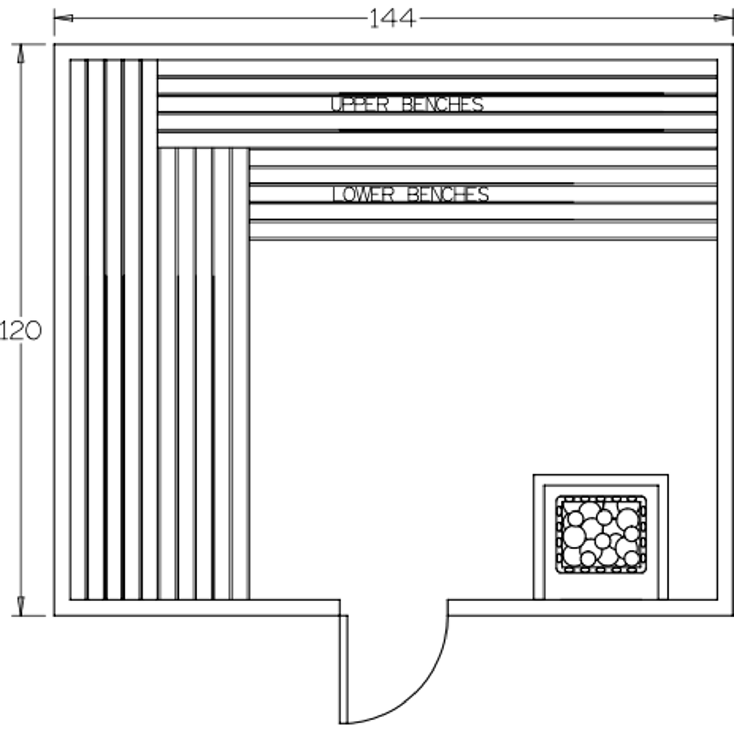 Finnish Sauna Builders 10' x 12' x 7' Pre-Built Indoor Sauna Kit Clear Cedar / Option 4 Finnish Sauna Builders ScreenShot2022-10-05at5.12.15PM.png