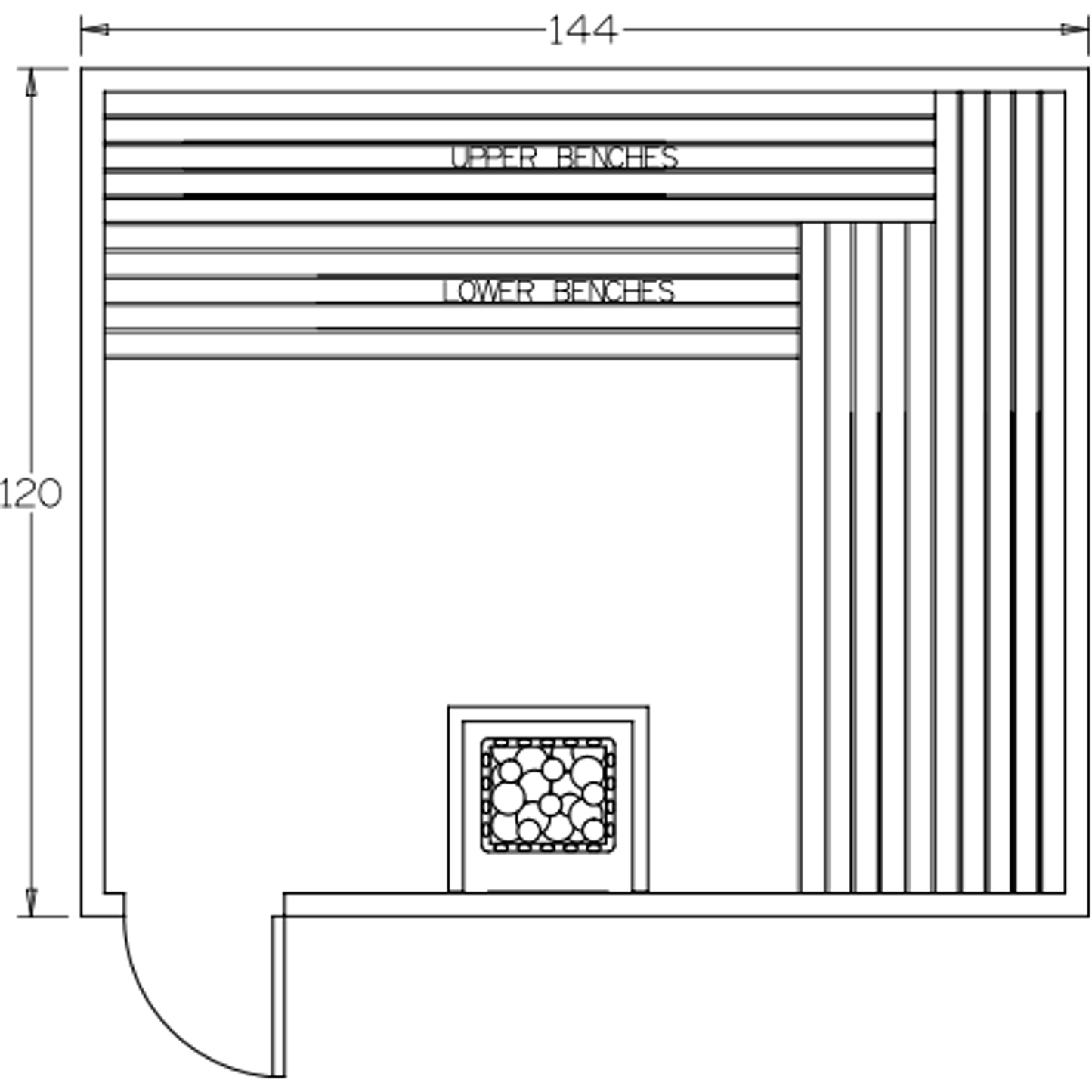 Finnish Sauna Builders 10' x 12' x 7' Pre-Built Indoor Sauna Kit Clear Cedar / Option 5 Finnish Sauna Builders ScreenShot2022-10-05at5.12.21PM.png