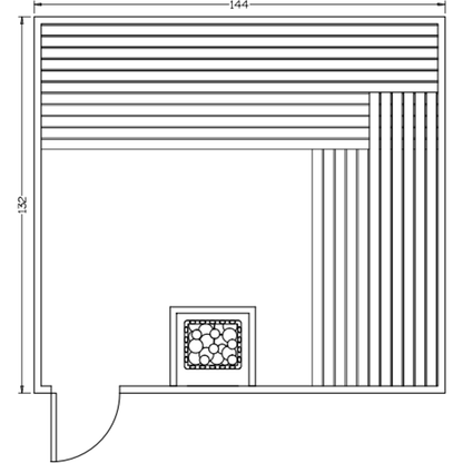 Finnish Sauna Builders 11' x 12' x 7' Pre-Built Indoor Sauna Kit Clear Cedar / Option 1 Finnish Sauna Builders ScreenShot2022-10-06at1.50.22PM.png