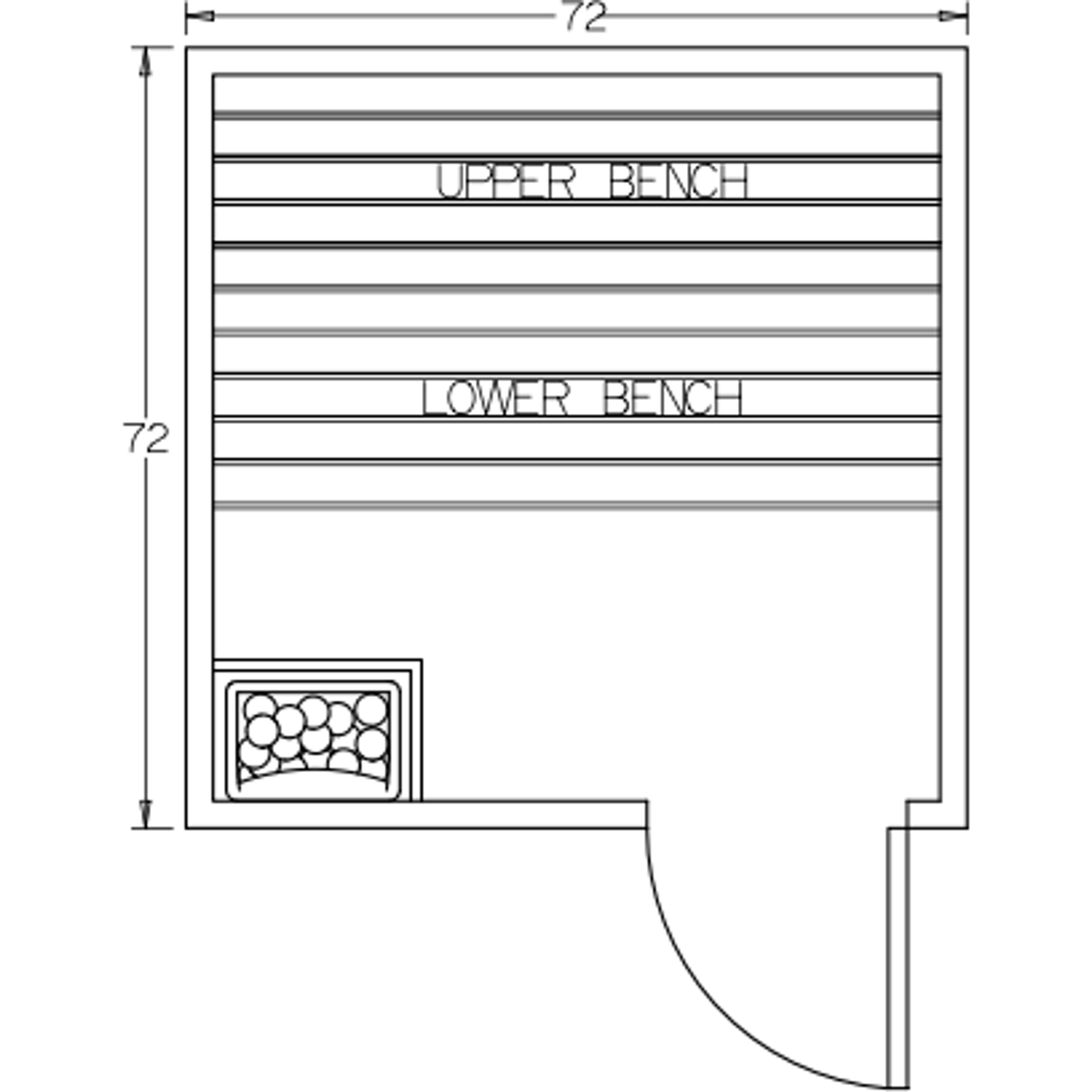 Finnish Sauna Builders 6' x 6' x 7' Pre-Built Outdoor Sauna Kit with Cedar Panelized Roof