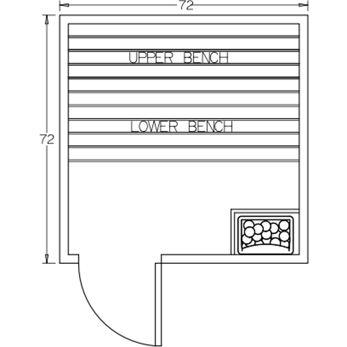 Finnish Sauna Builders 6' x 6' x 7' Pre-Built Outdoor Sauna Kit with Cedar Panelized Roof