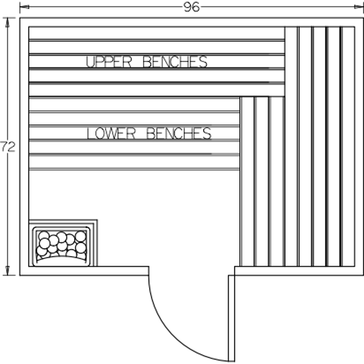 Finnish Sauna Builders 6' x 8' x 7' Pre-Built Outdoor Sauna Kit with A-Frame Cedar Shake Roof