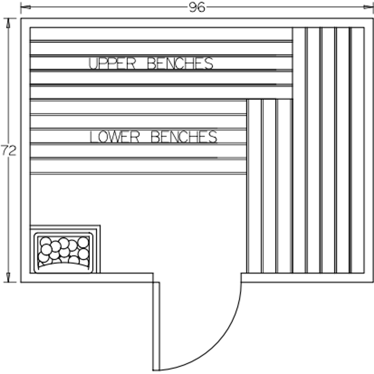 Finnish Sauna Builders 6' x 8' x 7' Pre-Built Outdoor Sauna Kit with A-Frame Cedar Shake Roof