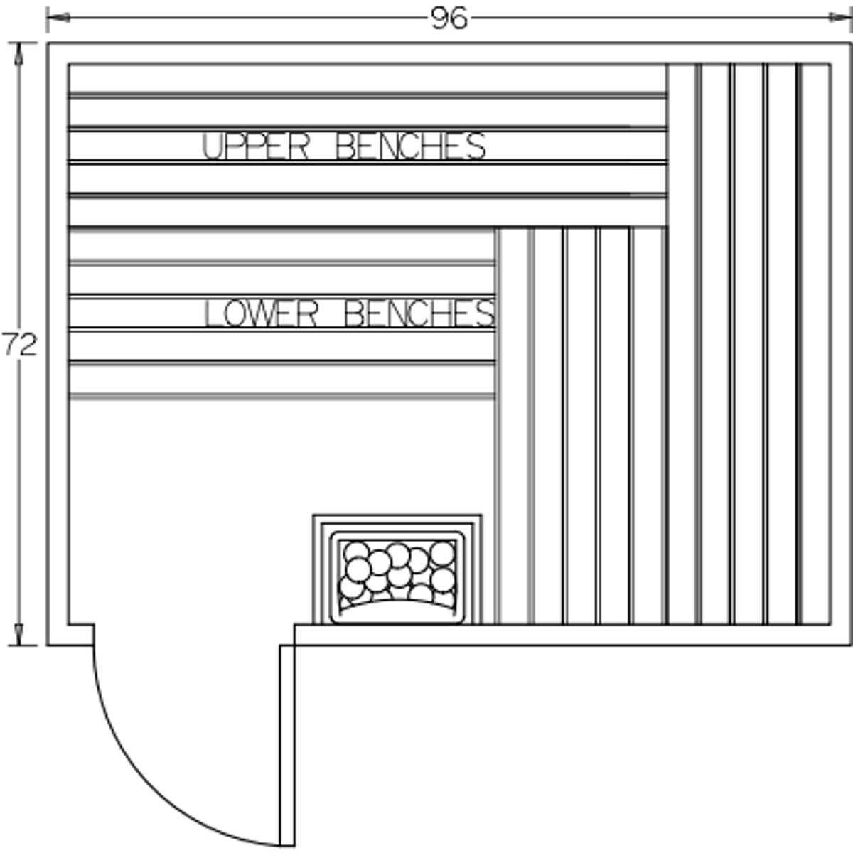 Finnish Sauna Builders 6' x 8' x 7' Pre-Built Outdoor Sauna Kit with A-Frame Cedar Shake Roof
