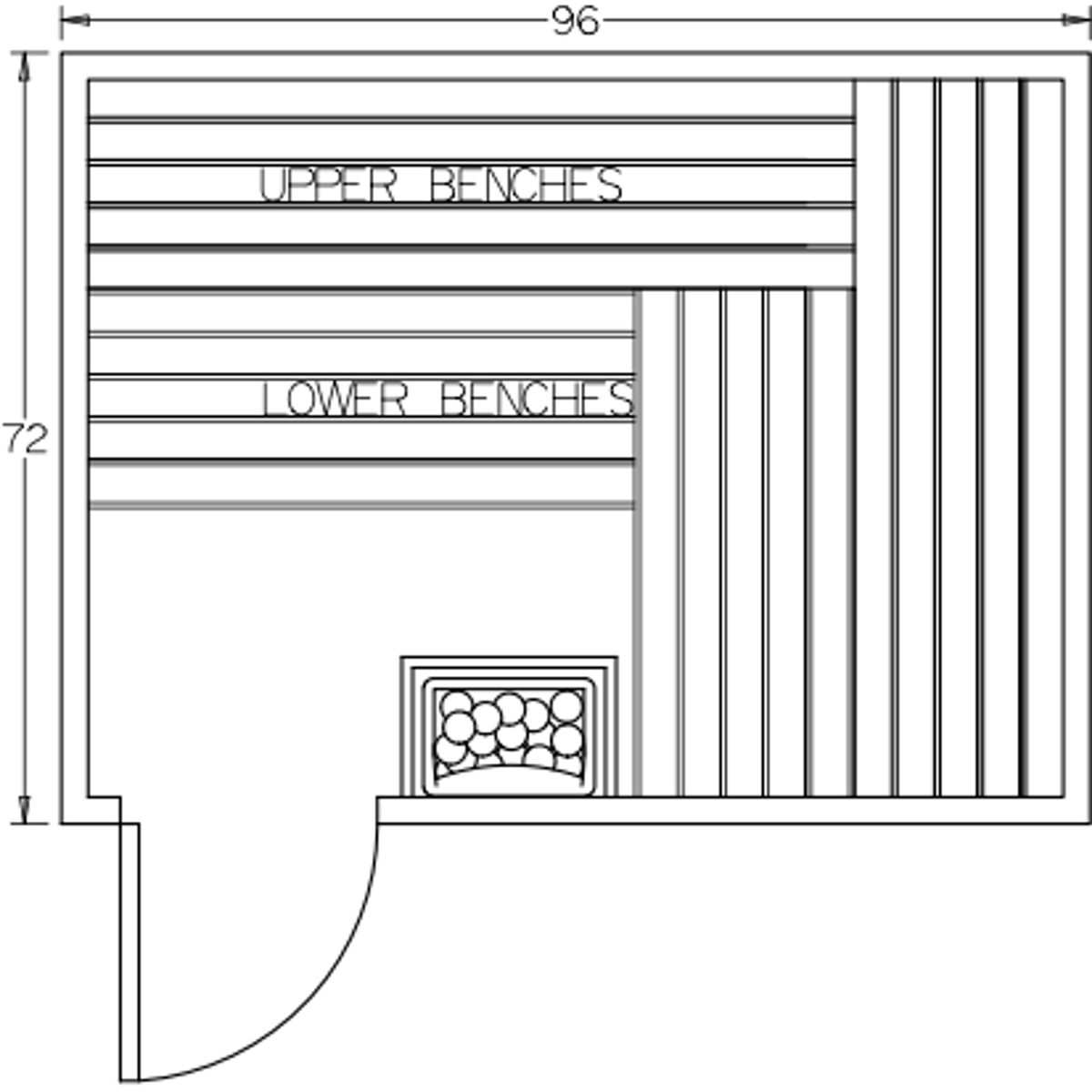 Finnish Sauna Builders 6' x 8' x 7' Pre-Built Outdoor Sauna Kit with A-Frame Cedar Shake Roof