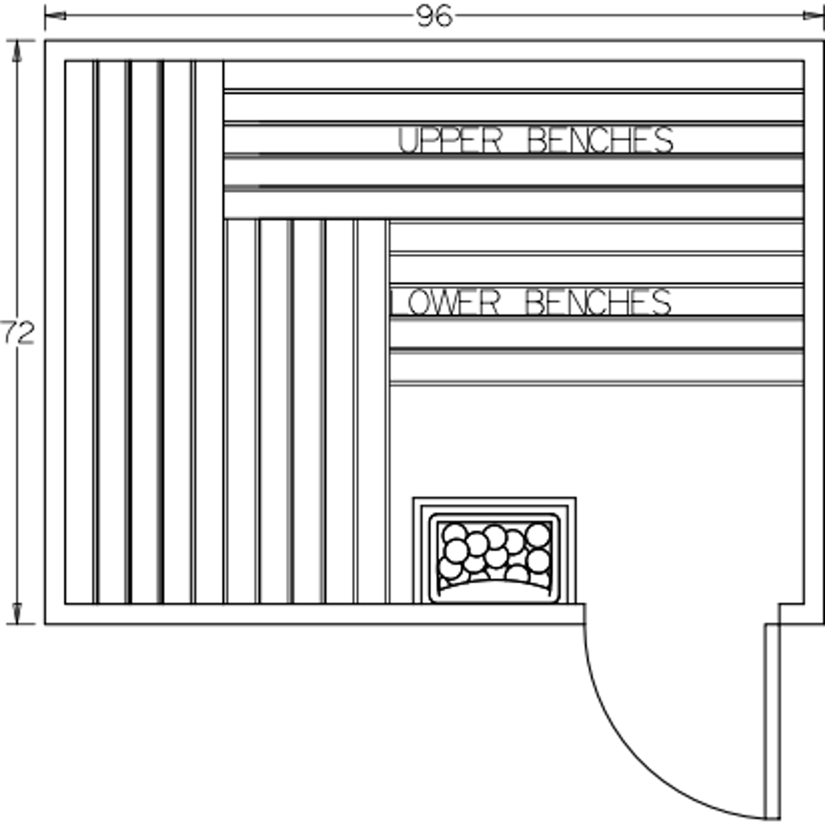 Finnish Sauna Builders 6' x 8' x 7' Pre-Built Outdoor Sauna Kit with Cedar Panelized Roof