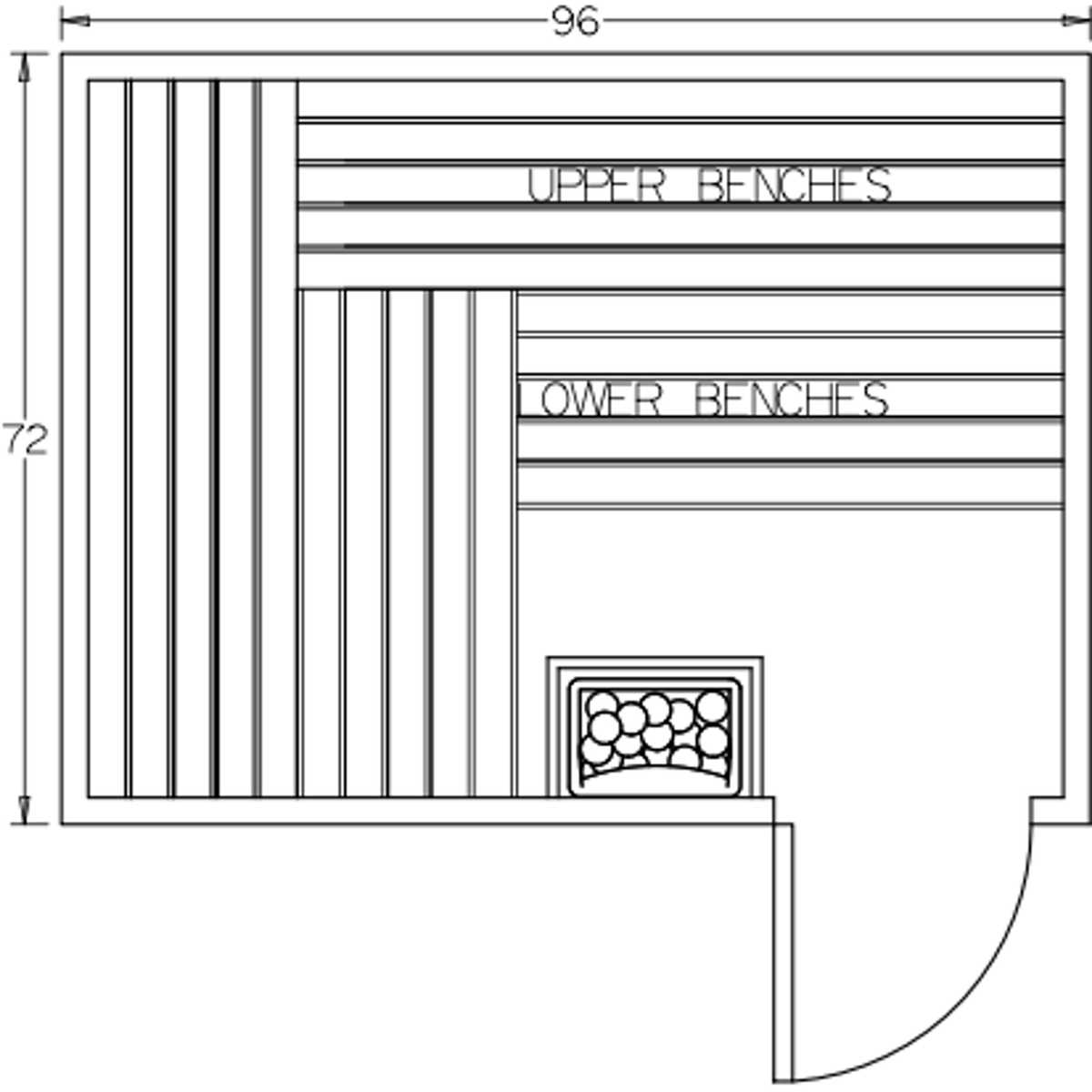 Finnish Sauna Builders 6' x 8' x 7' Pre-Built Outdoor Sauna Kit with Cedar Panelized Roof