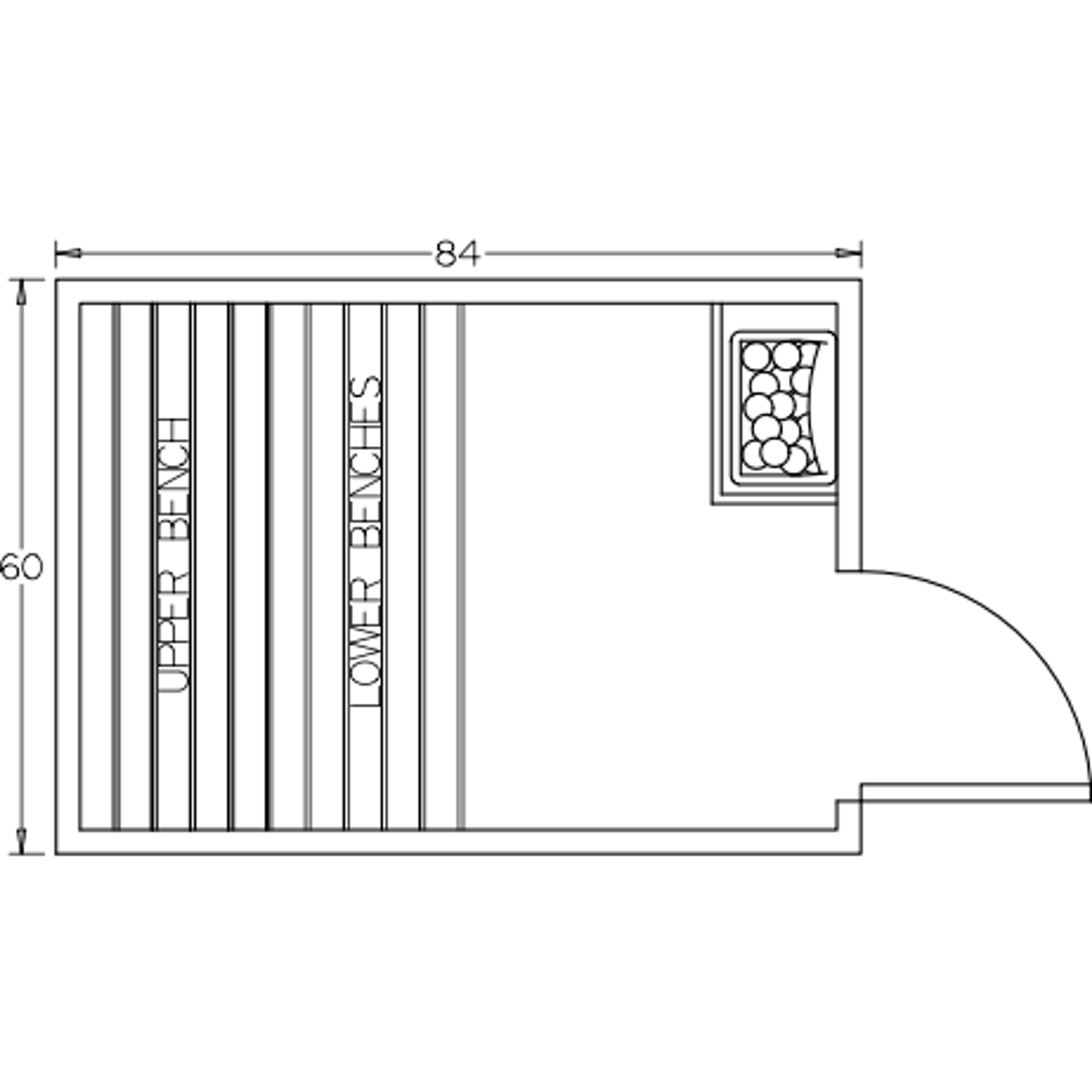 Finnish Sauna Builders 5' x 7' x 7' Pre-Built Outdoor Sauna Kit with A-Frame Cedar Shake Roof Option 4 / Without Floor,Option 4 / With Floor Finnish Sauna Builders ScreenShot2022-10-11at3.24.19PM.png