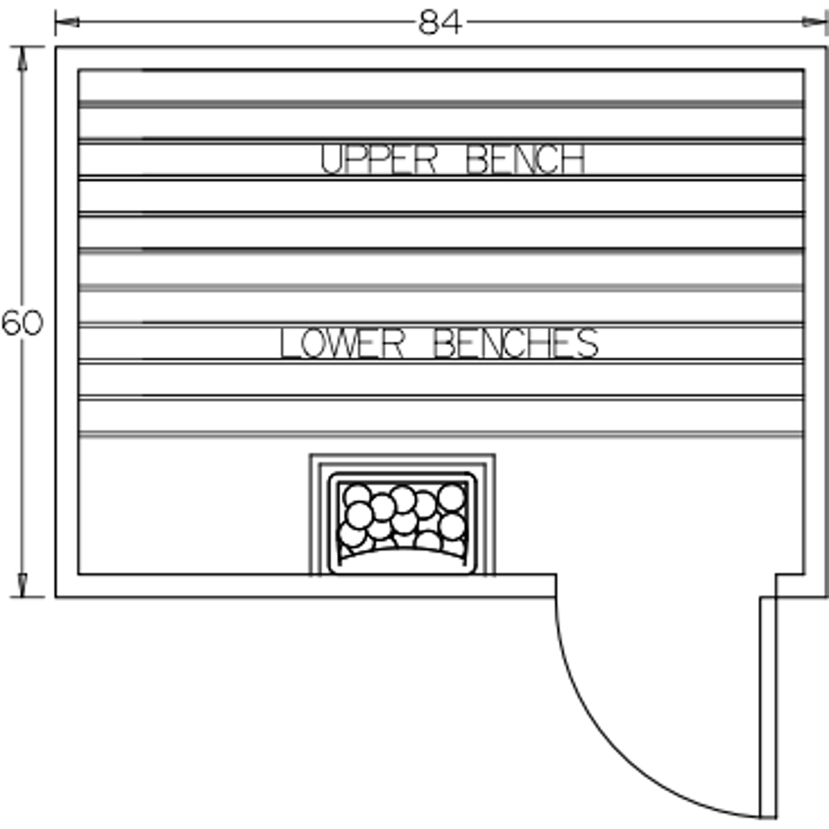 Finnish Sauna Builders 5' x 7' x 7' Pre-Built Outdoor Sauna Kit with A-Frame Cedar Shake Roof