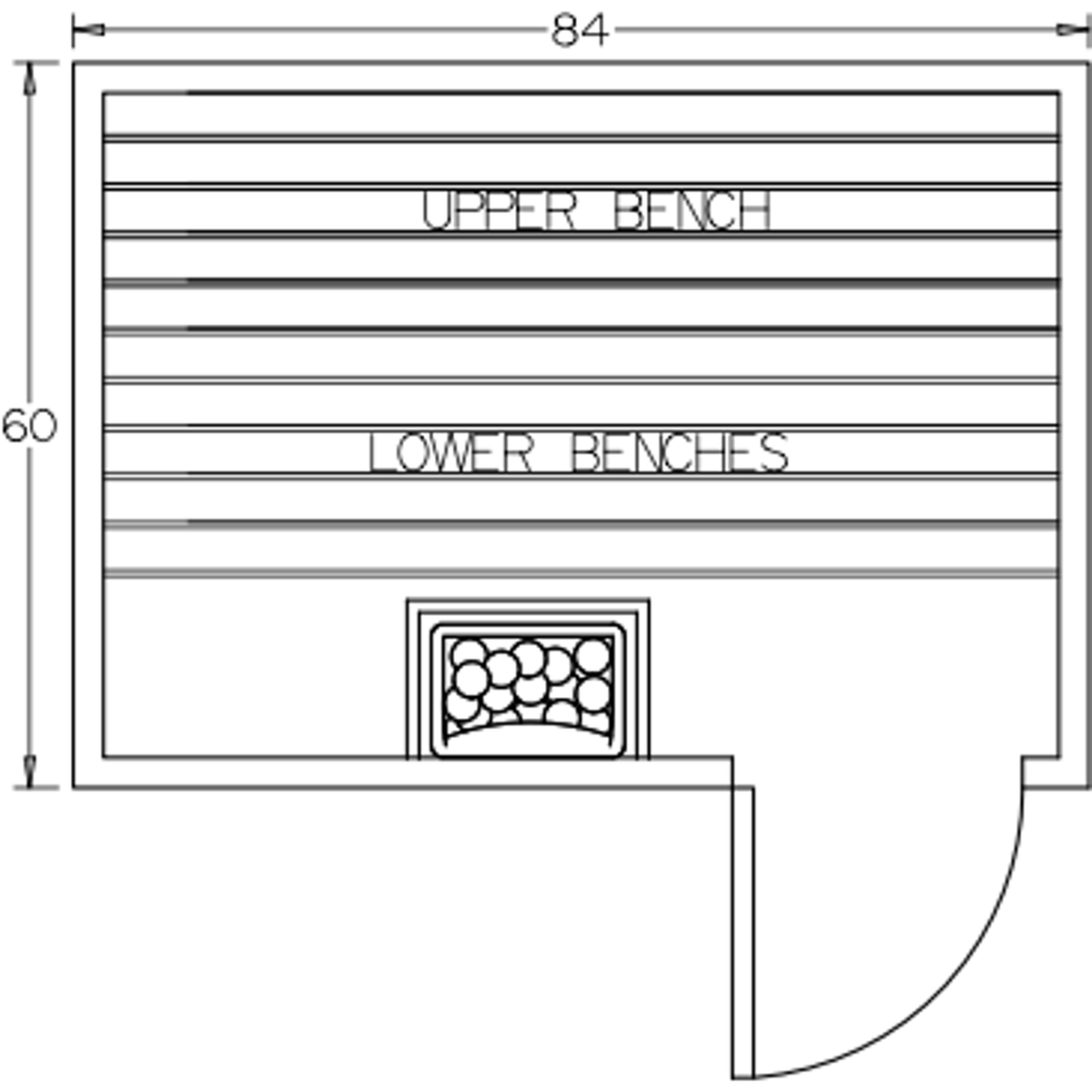 Finnish Sauna Builders 5' x 7' x 7' Pre-Built Outdoor Sauna Kit with Cedar Panelized Roof