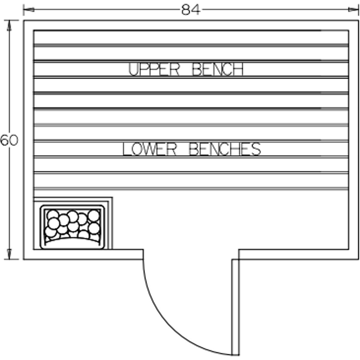 Finnish Sauna Builders 5' x 7' x 7' Pre-Built Outdoor Sauna Kit with Cedar Panelized Roof