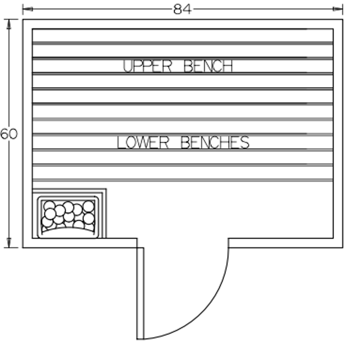 Finnish Sauna Builders 5' x 7' x 7' Pre-Built Outdoor Sauna Kit with Cedar Panelized Roof