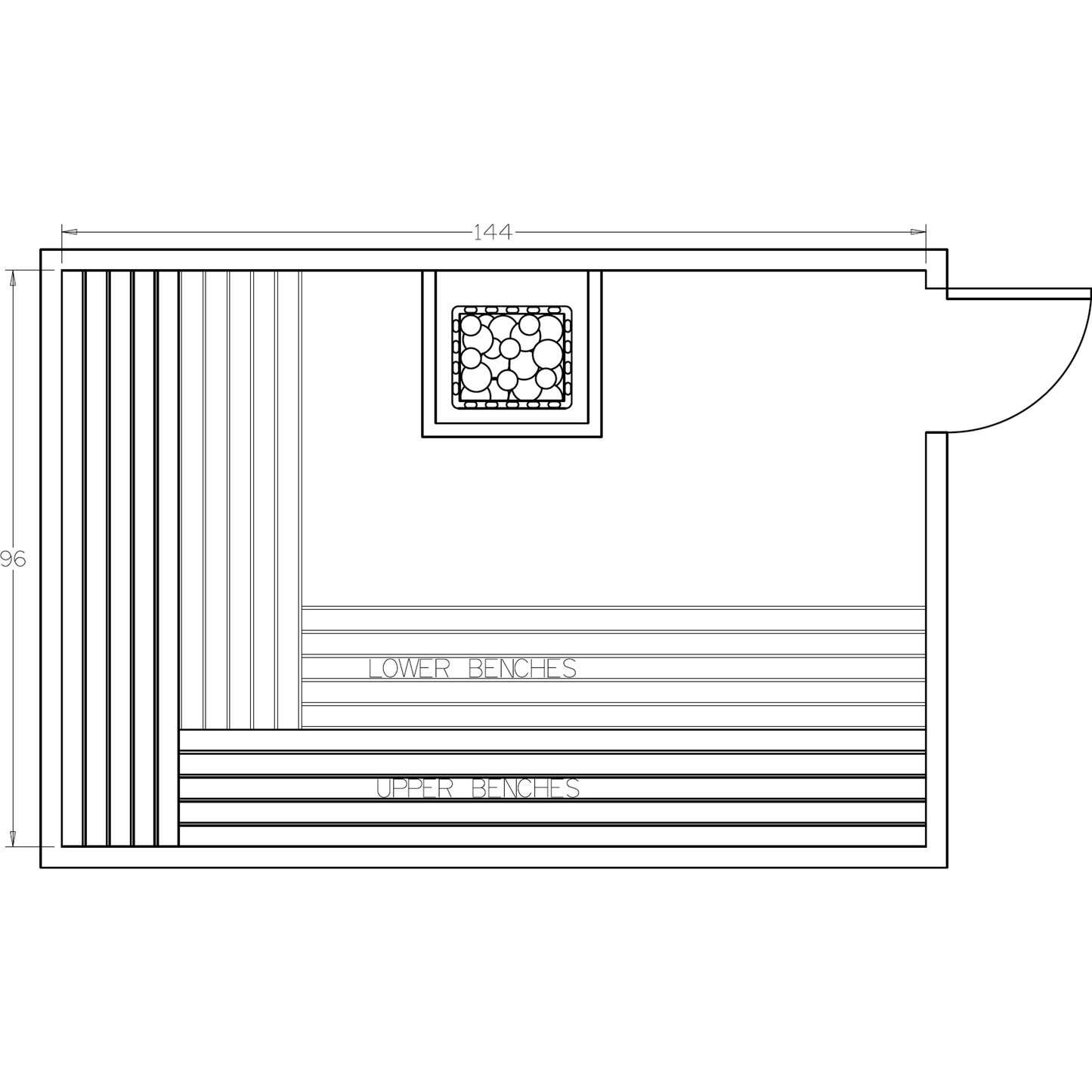 Finnish Sauna Builders 8' x 12' x 7' Pre-Cut Sauna Kit Option 1 / 7 Foot Tall / No Backrest,Option 1 / 7 Foot Tall / Backrest + $514.80,Option 1 / 8 Foot Tall + $567.60 / No Backrest,Option 1 / 8 Foot Tall + $567.60 / Backrest + $514.80 Finnish Sauna Buil