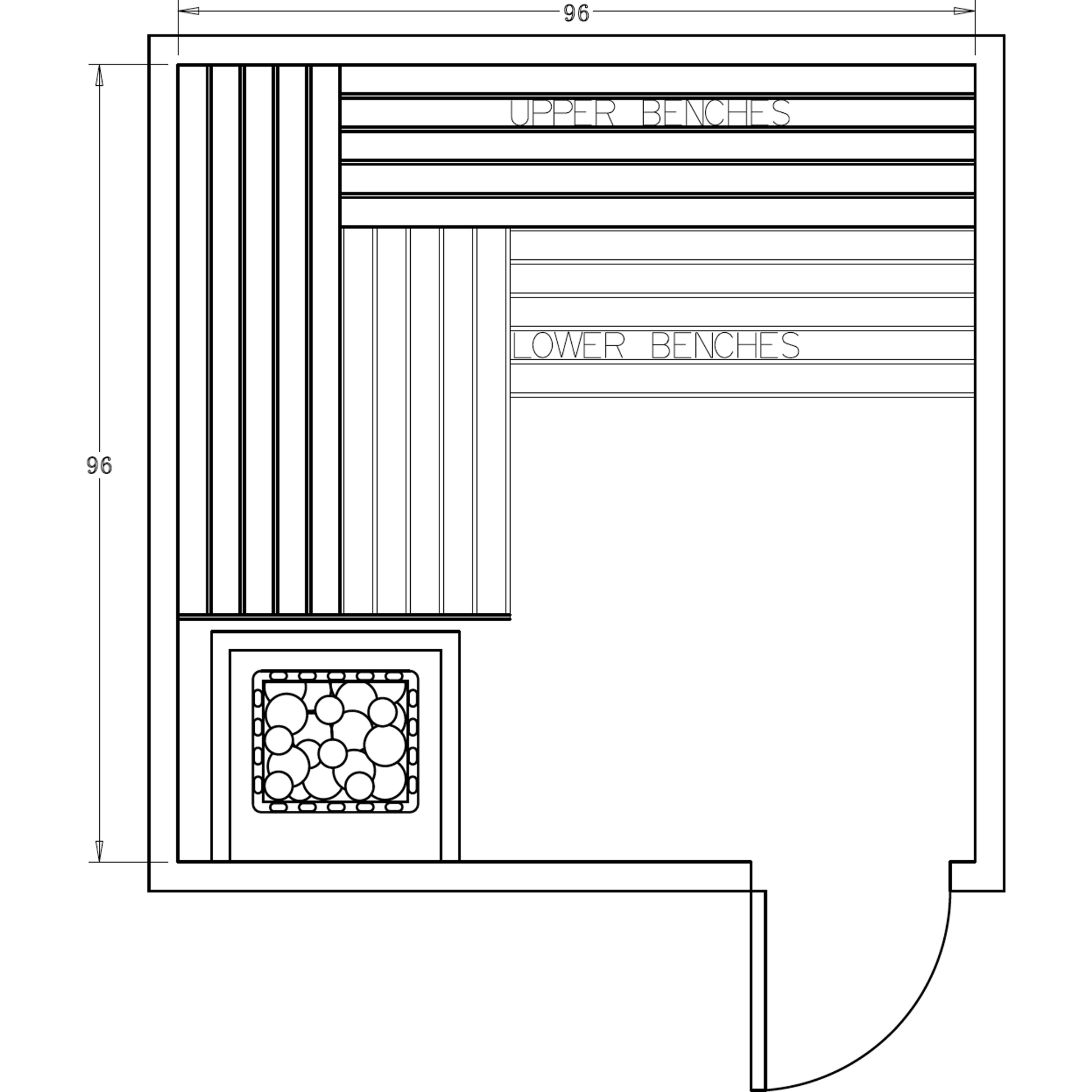 Finnish Sauna Builders 8' x 8' x 7' Pre-Cut Sauna Kit Option 2 / 7 Foot Tall / No Backrest,Option 2 / 7 Foot Tall / Backrest + $343.20,Option 2 / 8 Foot Tall + $454.08 / No Backrest,Option 2 / 8 Foot Tall + $454.08 / Backrest + $343.20 Finnish Sauna Build