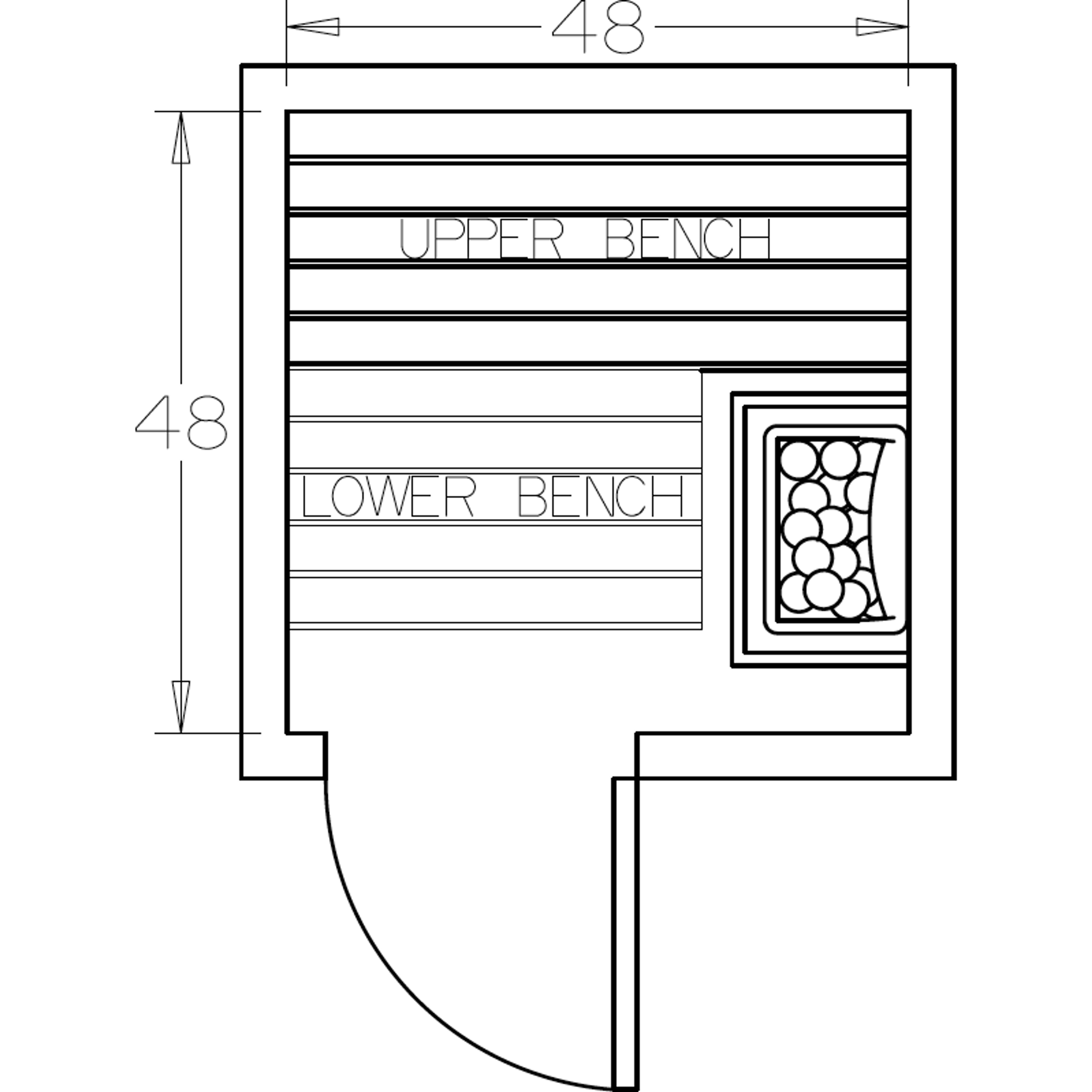 Finnish Sauna Builders 4' x 4' x 7' Pre-Cut Sauna Kit Option 3 / 7 Foot Tall / No Backrest,Option 3 / 7 Foot Tall / Backrest + $171.60,Option 3 / 8 Foot Tall + $227.04 / No Backrest,Option 3 / 8 Foot Tall + $227.04 / Backrest + $171.60 Finnish Sauna Build
