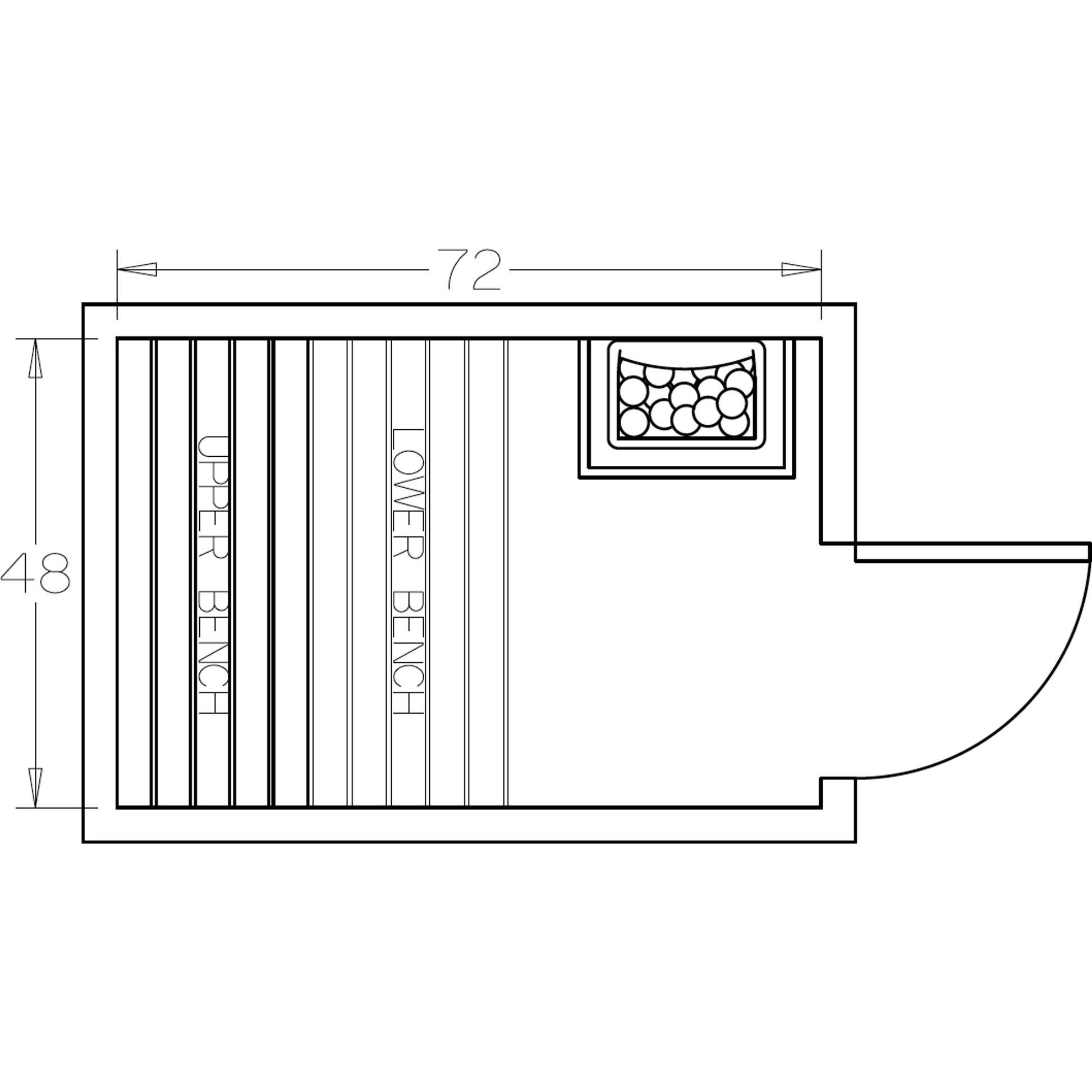 Finnish Sauna Builders 4' x 6' x 7' Pre-Cut Sauna Kit Option 3 / 7 Foot Tall / No Backrest,Option 3 / 7 Foot Tall / Backrest + $257.40,Option 3 / 8 Foot Tall + $283.80 / No Backrest,Option 3 / 8 Foot Tall + $283.80 / Backrest + $257.40 Finnish Sauna Build