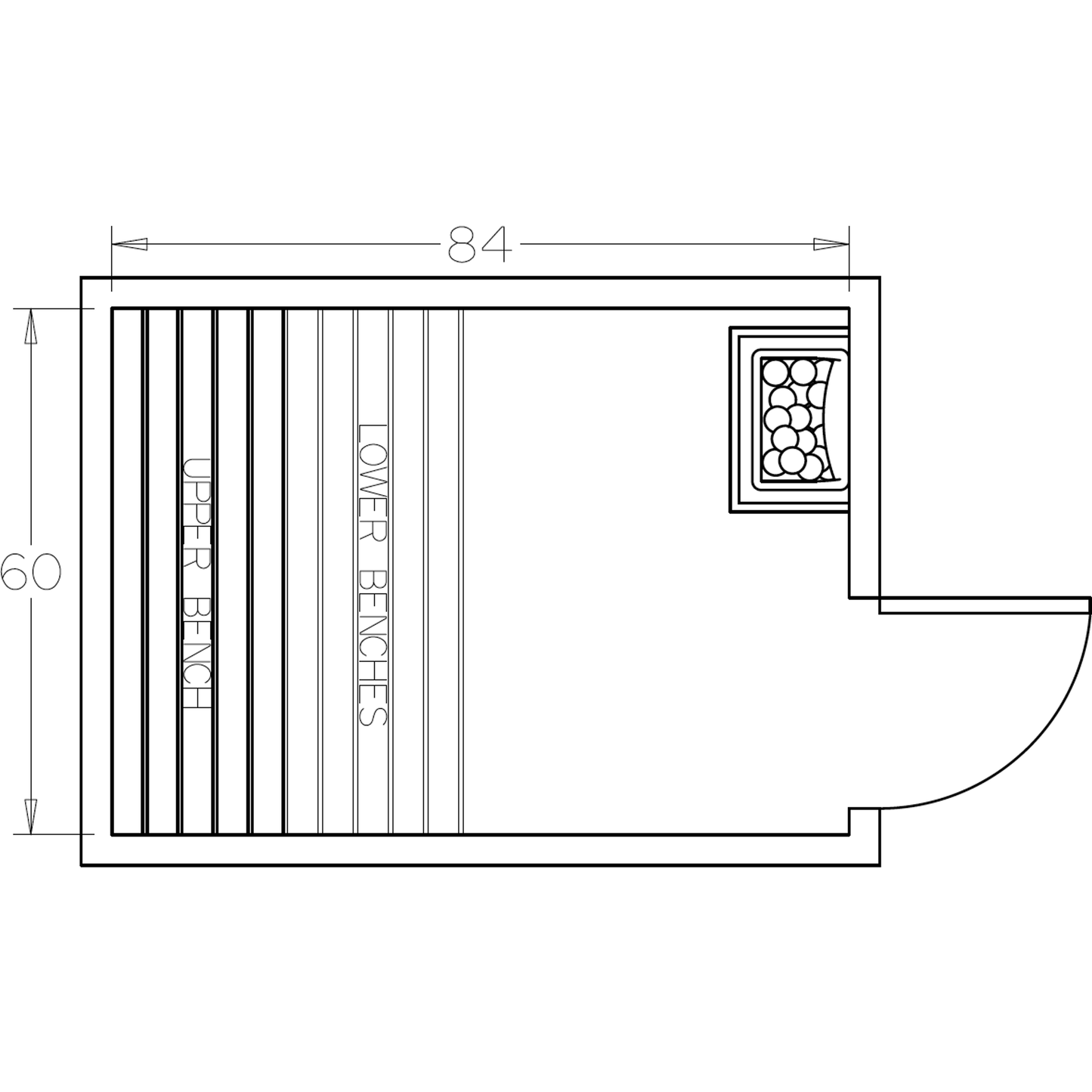 Finnish Sauna Builders 5' x 7' x 7' Pre-Cut Sauna Kit Option 3 / 7 Foot Tall / No Backrest,Option 3 / 7 Foot Tall / Backrest - $300.30,Option 3 / 8 Foot Tall + $340.56 / No Backrest,Option 3 / 8 Foot Tall + $340.56 / Backrest - $300.30 Finnish Sauna Build