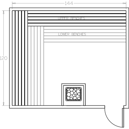 Finnish Sauna Builders 10' x 12' x 7' Pre-Cut Sauna Kit Option 1 / 7 Foot Tall / No Backrest,Option 1 / 7 Foot Tall / Backrest + $514.80,Option 1 / 8 Foot Tall + $624.36 / No Backrest,Option 1 / 8 Foot Tall + $624.36 / Backrest + $514.80 Finnish Sauna Bui