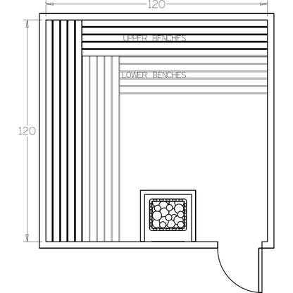 Finnish Sauna Builders 10' x 10' x 7' Pre-Cut Sauna Kit Option 1 / 7 Foot Tall / No Backrest,Option 1 / 7 Foot Tall / Backrest + $429.00,Option 1 / 8 Foot Tall + $567.60 / No Backrest,Option 1 / 8 Foot Tall + $567.60 / Backrest + $429.00 Finnish Sauna Bui