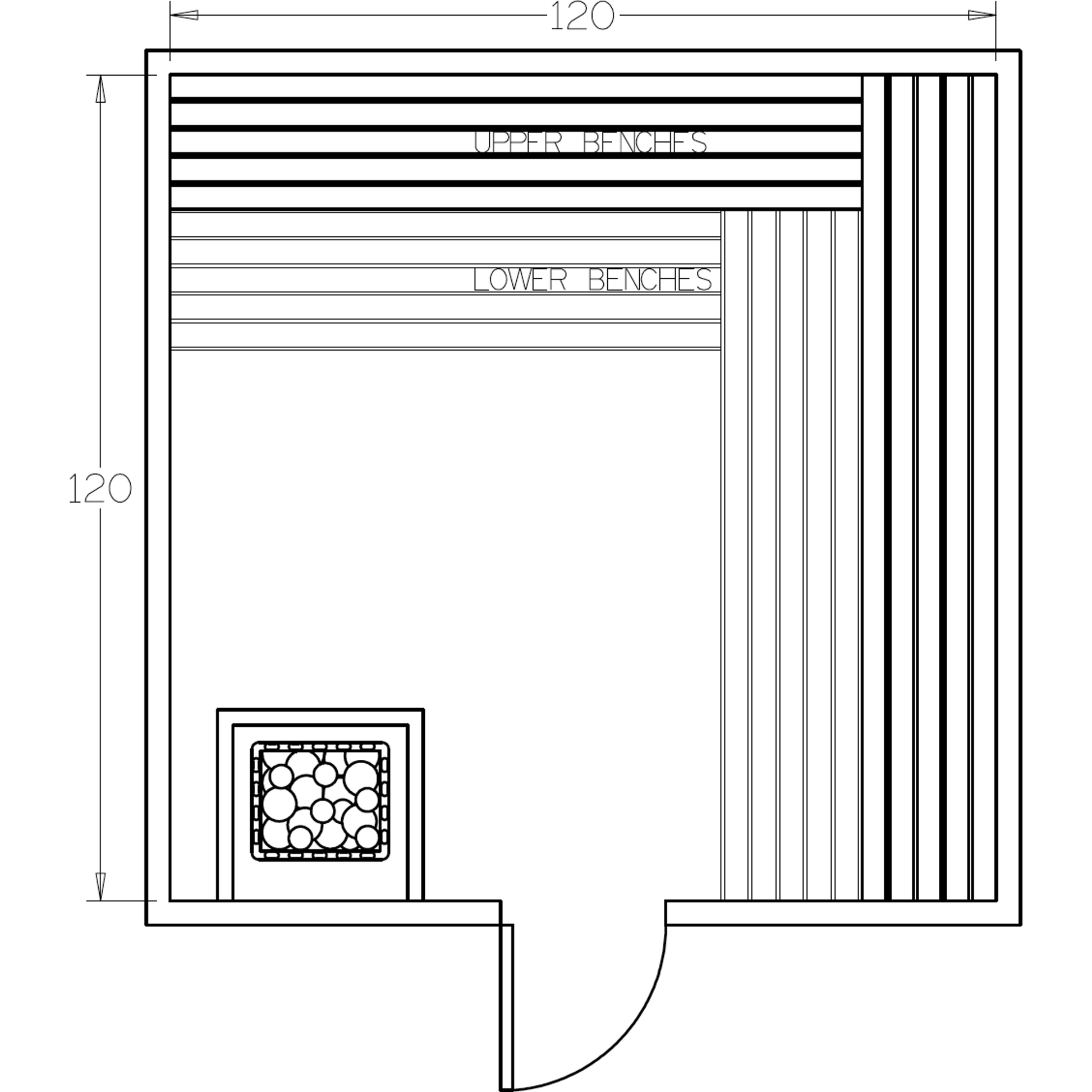 Finnish Sauna Builders 10' x 10' x 7' Pre-Cut Sauna Kit Option 3 / 7 Foot Tall / No Backrest,Option 3 / 7 Foot Tall / Backrest + $429.00,Option 3 / 8 Foot Tall + $567.60 / No Backrest,Option 3 / 8 Foot Tall + $567.60 / Backrest + $429.00 Finnish Sauna Bui
