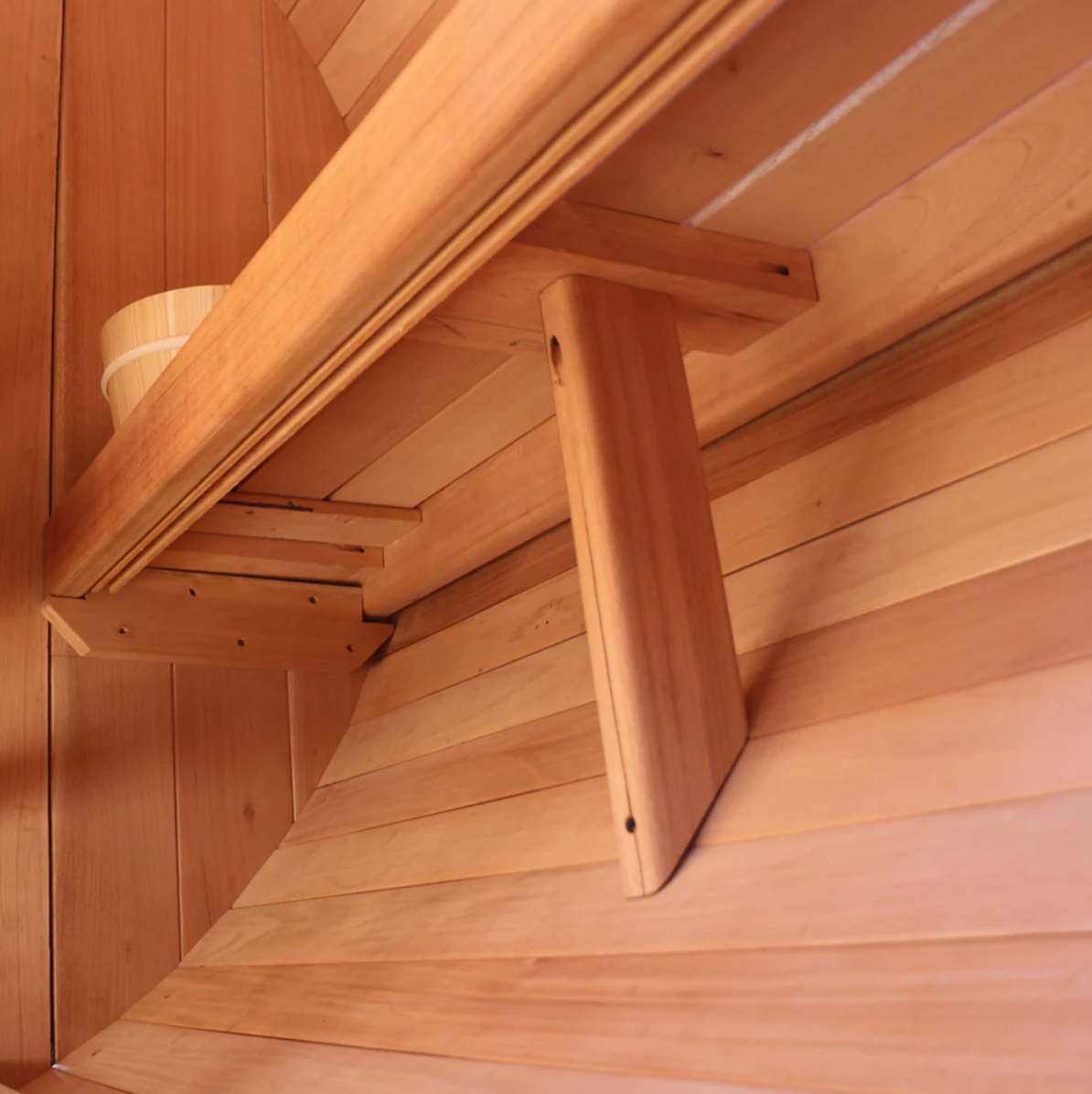 Scandia Electric Barrel Sauna Kit with Canopy 6 W x 5 D x 6 H / Wood,6 W x 5 D x 6 H / Glass,6 W x 6 D x 6 H / Wood,6 W x 6 D x 6 H / Glass,6 W x 7 D x 6 H / Wood,6 W x 7 D x 6 H / Glass,6 W x 8 D x 6 H / Wood,6 W x 8 D x 6 H / Glass,6 W x 9 D x 6 H / Woo