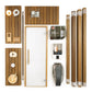 Custom Indoor Sauna Room - 3' x 4' x 8' - Finnish Sauna Builders Thermo Poplar / No Accessories / No Heater,Thermo Poplar / No Accessories / Harvia KIP45W 4.5KW WiFi with Heater Stones,Thermo Poplar / No Accessories / HUUM Cliff Mini 3.5KW WiFi with Heate