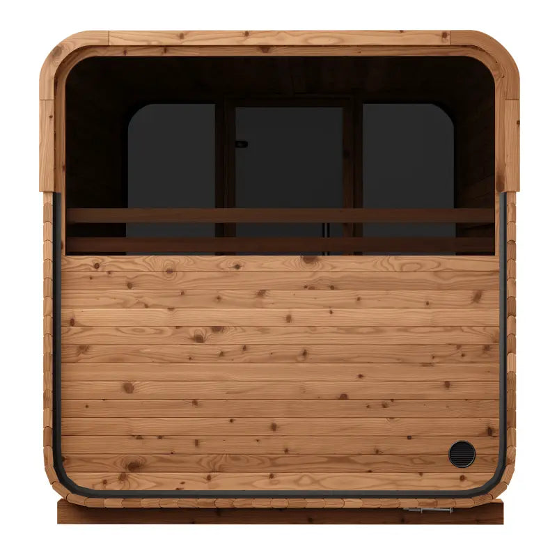 Thermory 6 Person Square Sauna No 40 DIY Kit with Terrace and Window