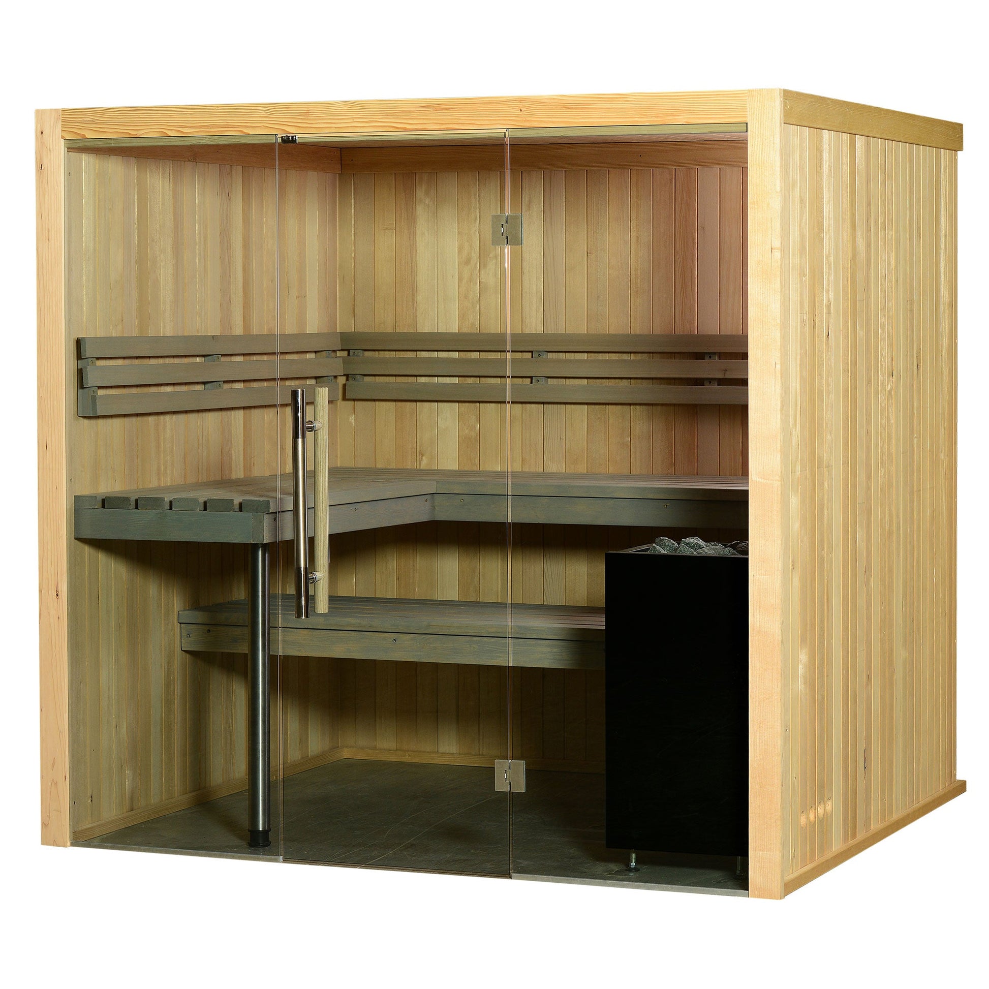 Almost Heaven Titan 6 Person Indoor Sauna Rustic Cedar,Fir Almost Heaven Sauna Titan_Vision6PGreyB.jpg